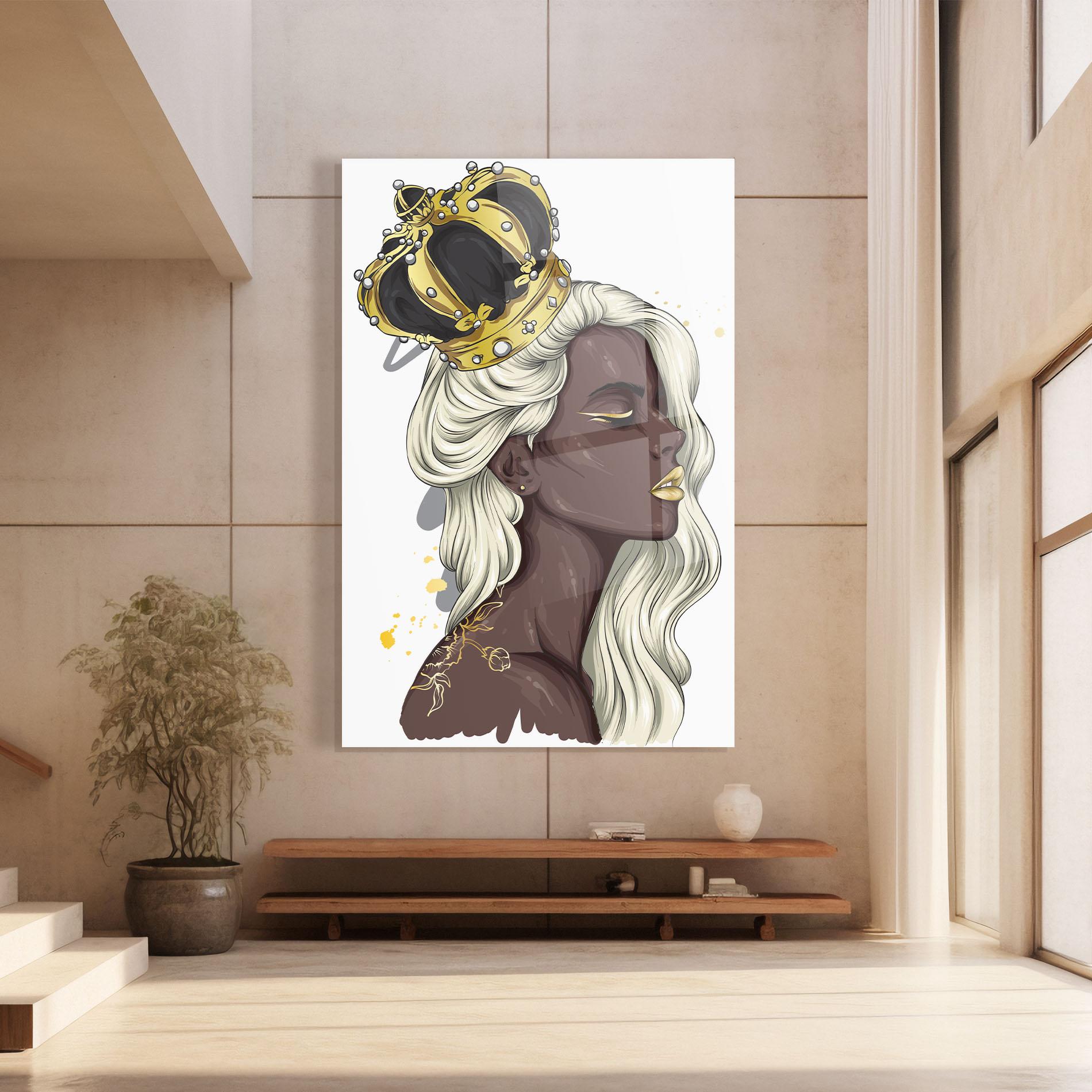 Tablou Sticla Big Black Crown mockup 8