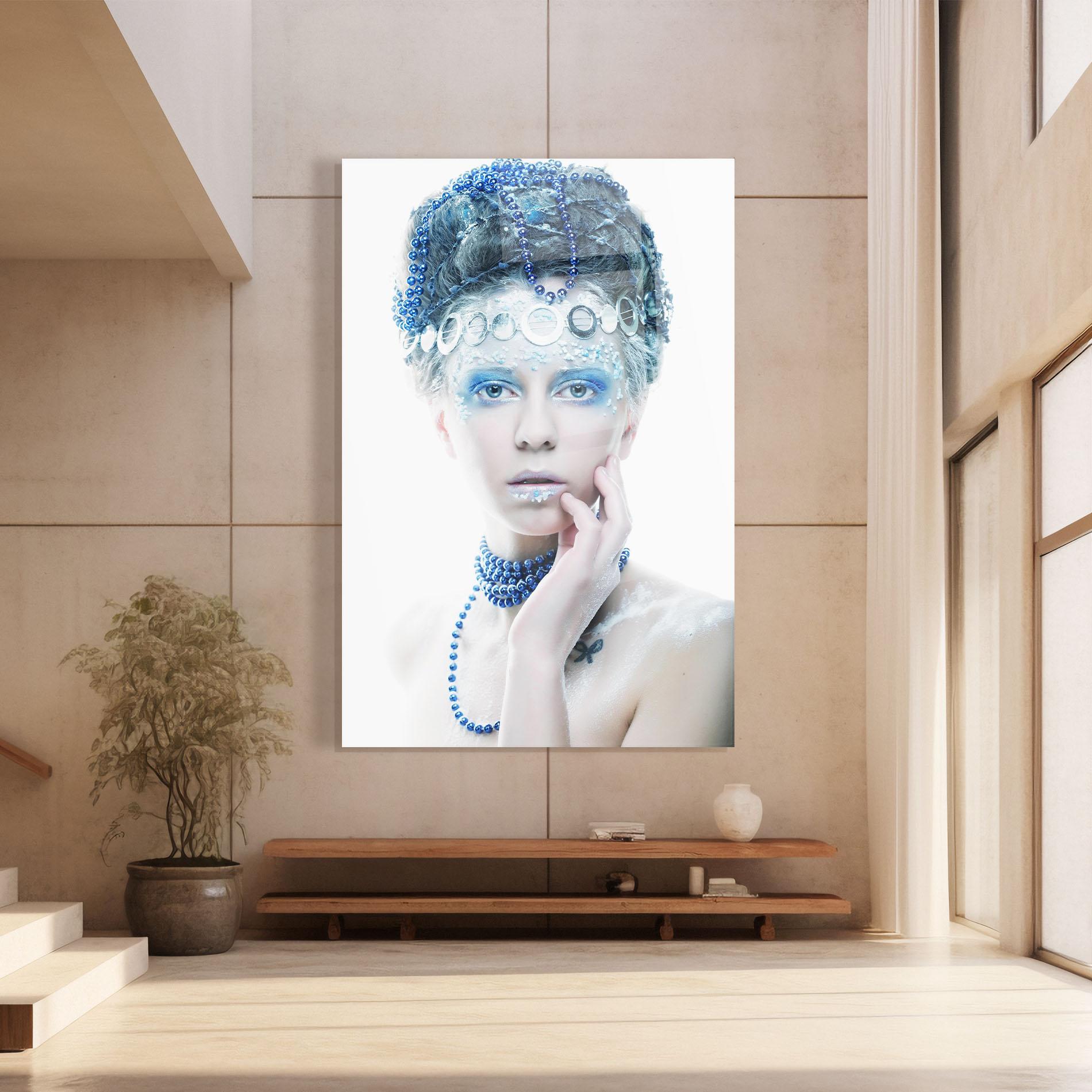 Tablou Sticla Blue Fairy Woman mockup 8