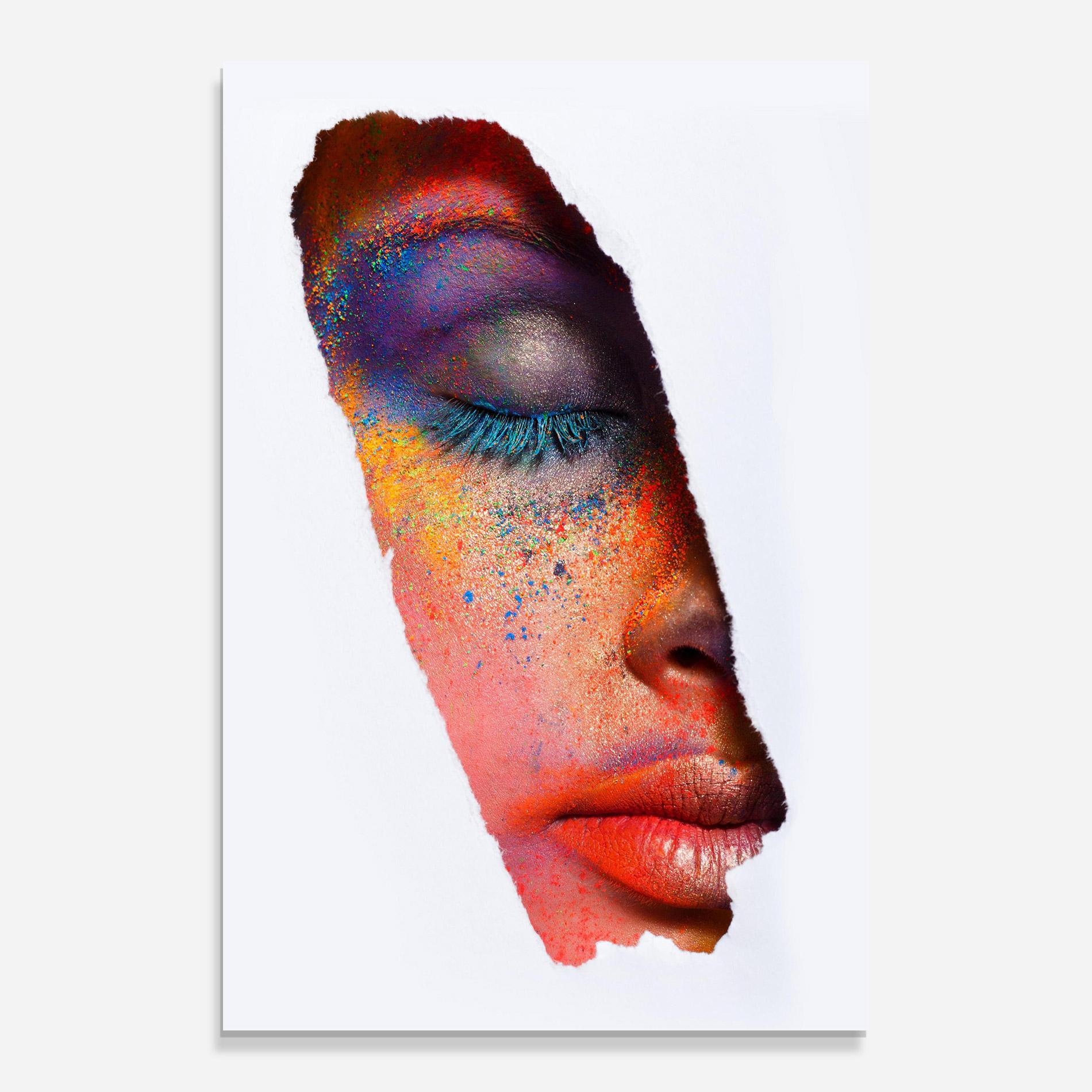 Tablou Sticla Blue Eyelashes mockup 0