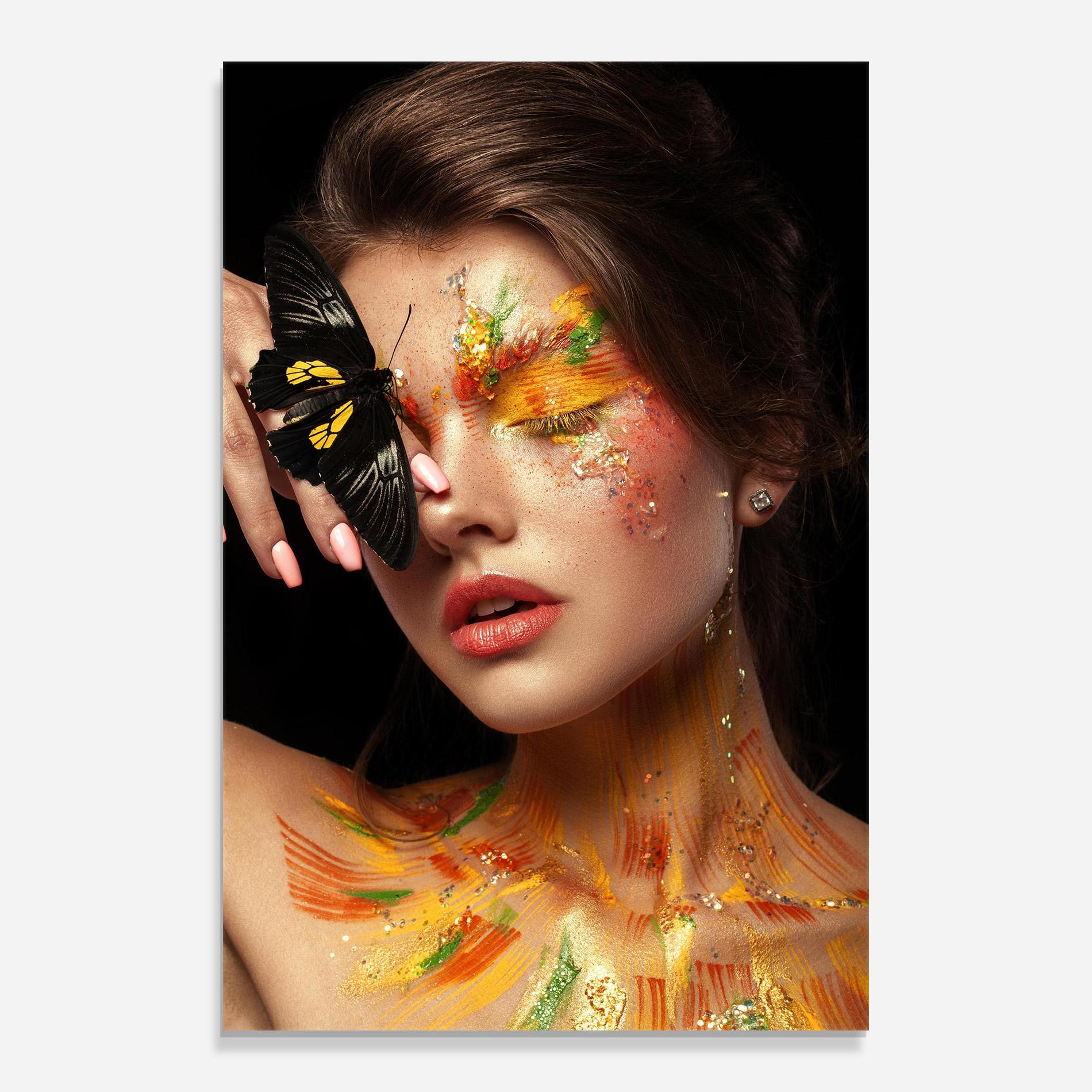 Tablou Sticla Butterflu Makeup mockup 0