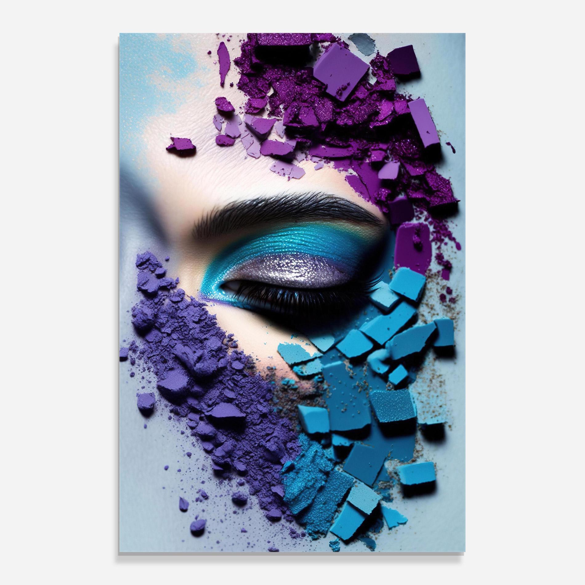 Tablou Sticla Crushed Neon Palette mockup 0