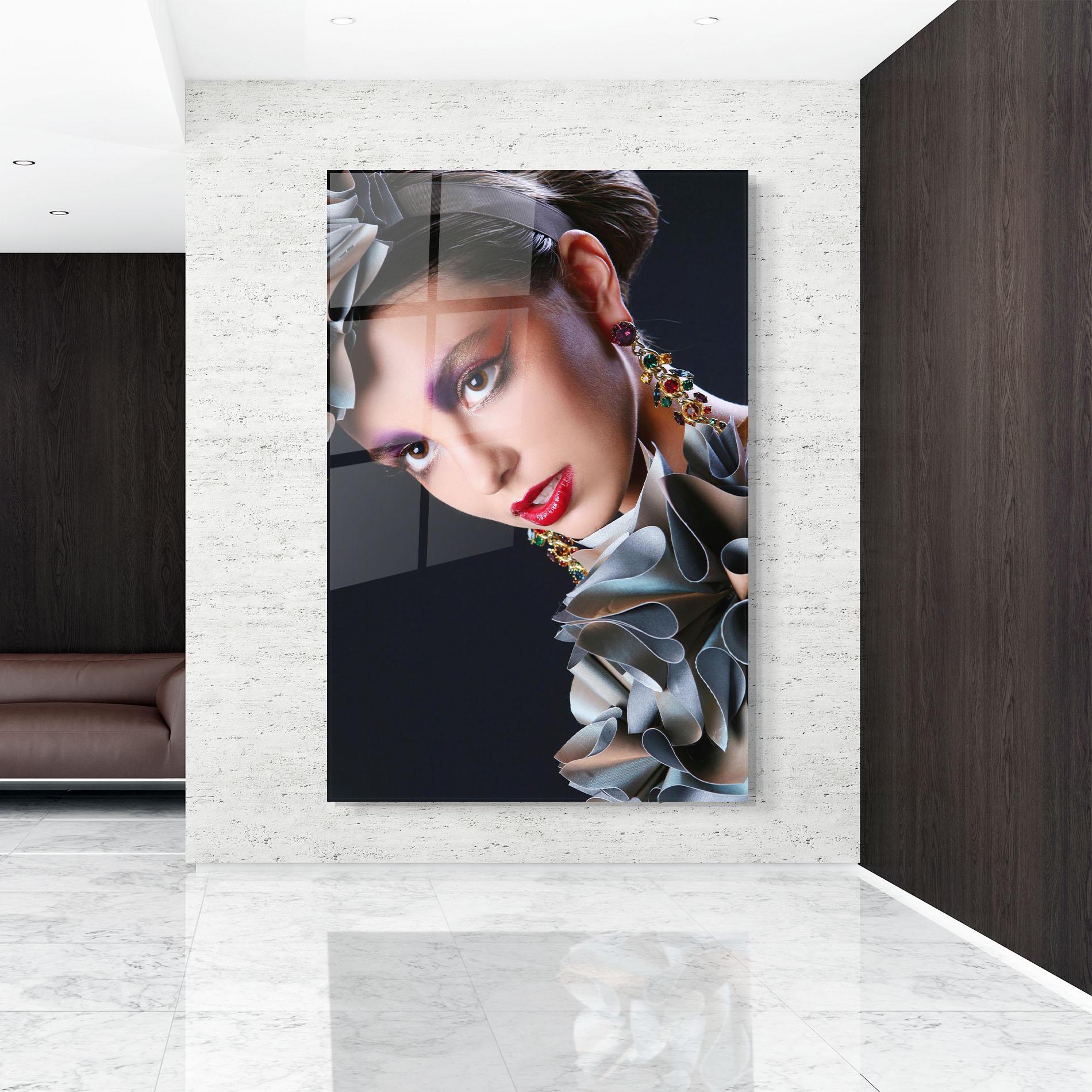 Tablou Sticla Big Eyes Makeup mockup 9