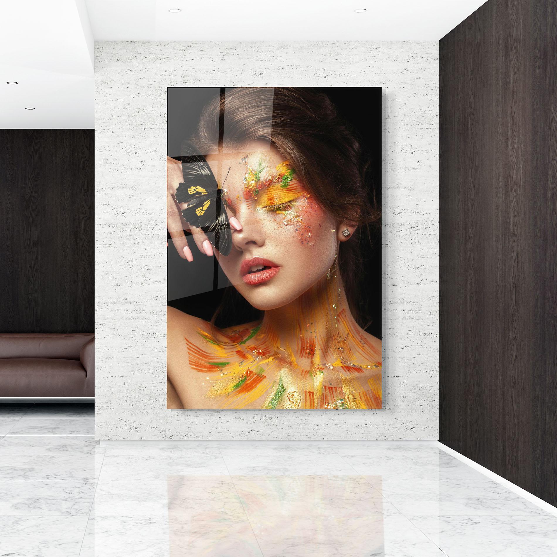Tablou Sticla Butterflu Makeup mockup 9