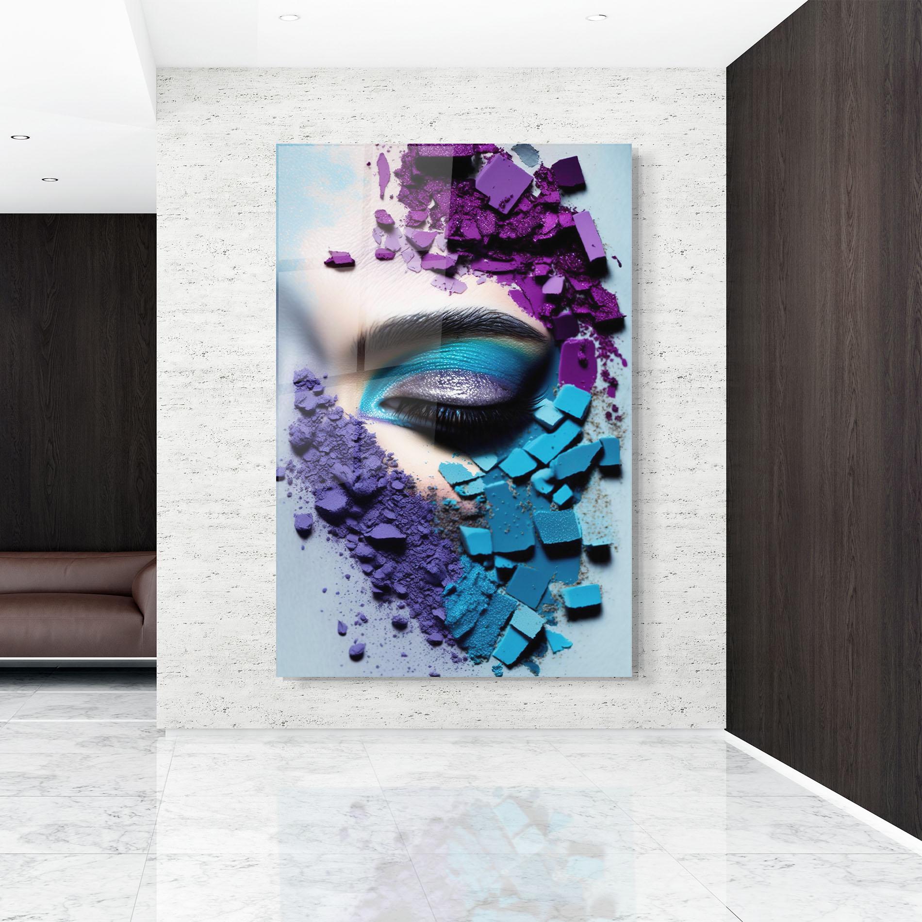 Tablou Sticla Crushed Neon Palette mockup 9