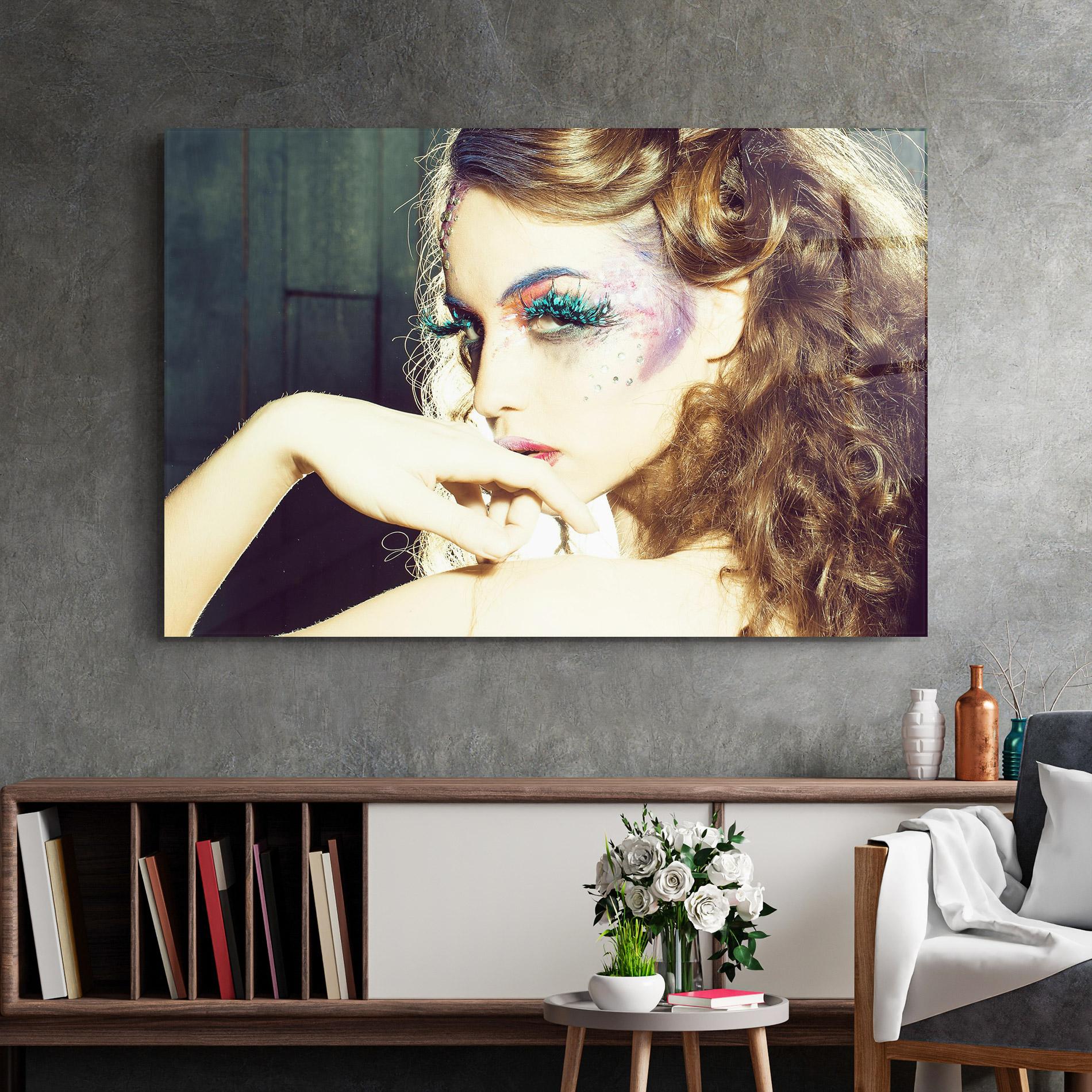 Tablou Sticla False Feather Eyelashes mockup 2