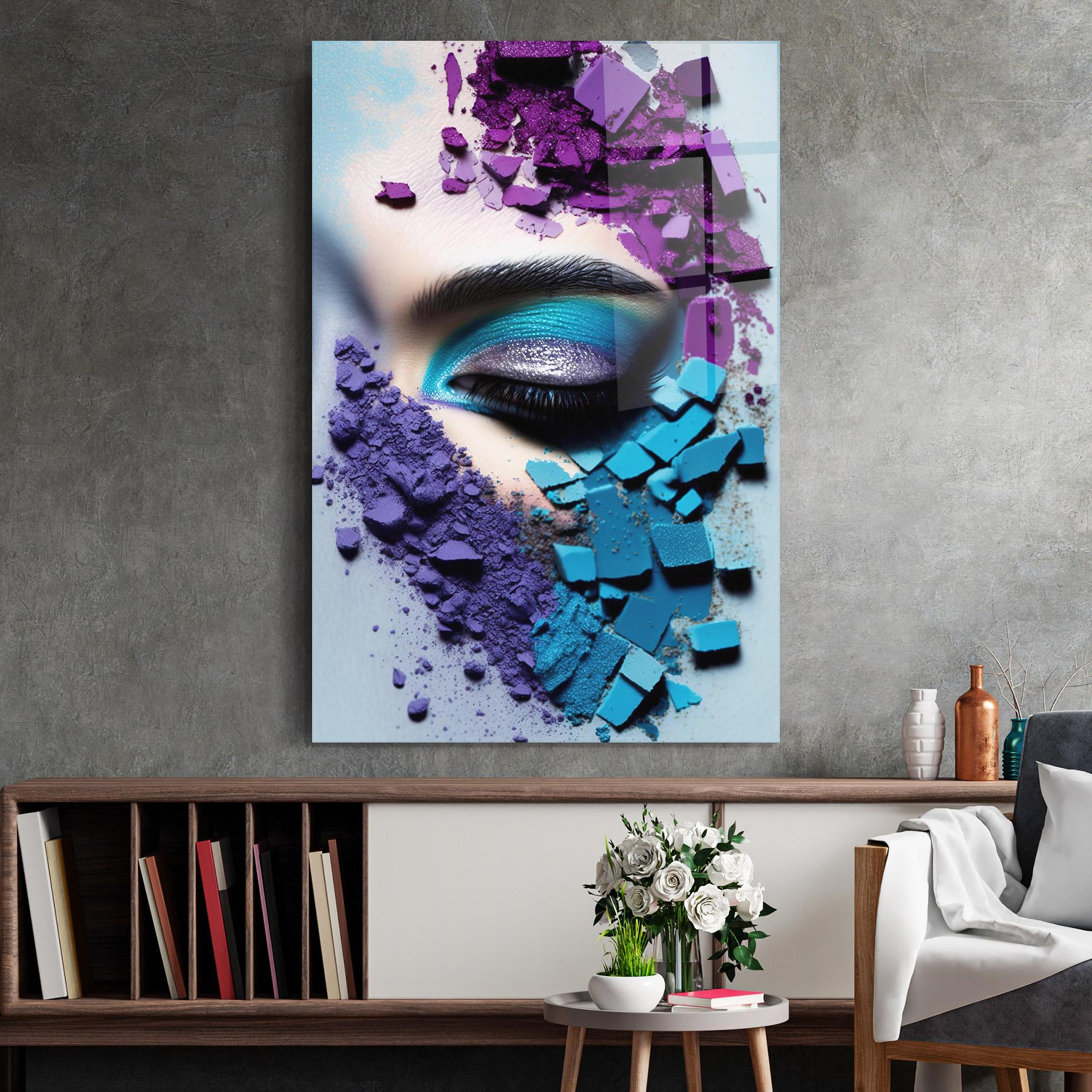 Tablou Sticla Crushed Neon Palette mockup 2
