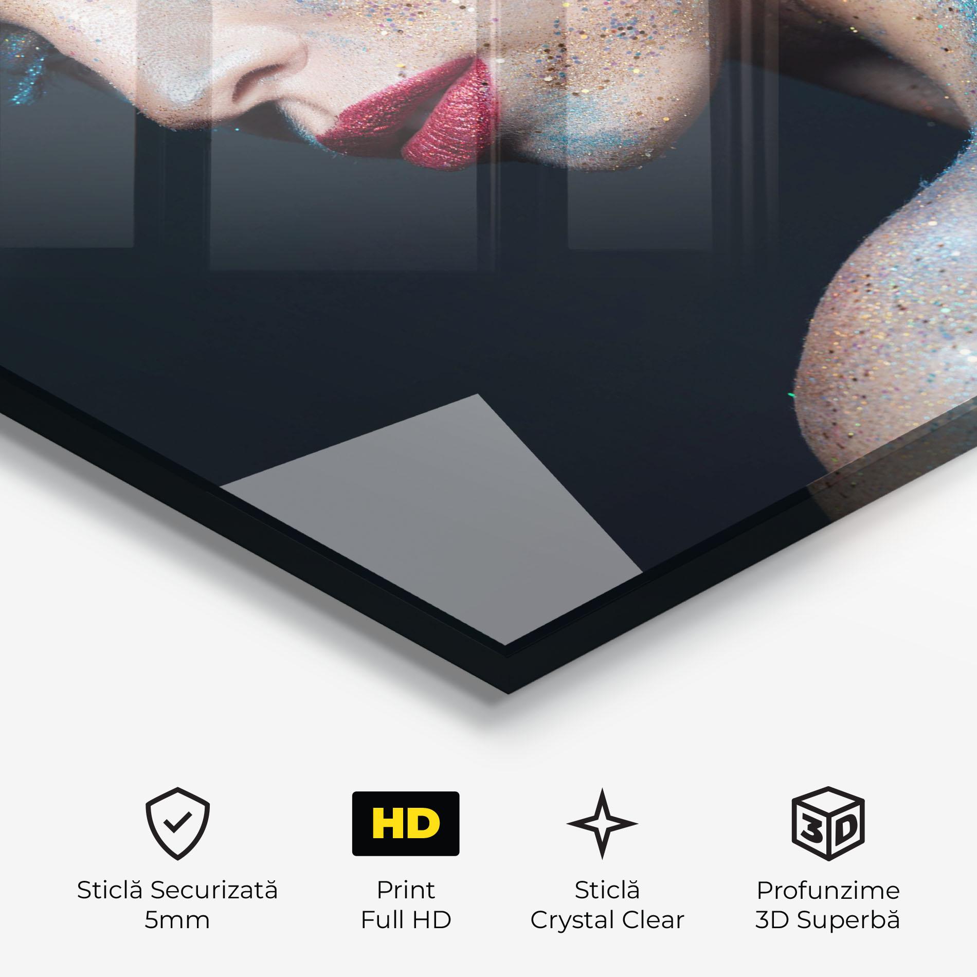 Tablou Sticla Beauty Portrait mockup 3