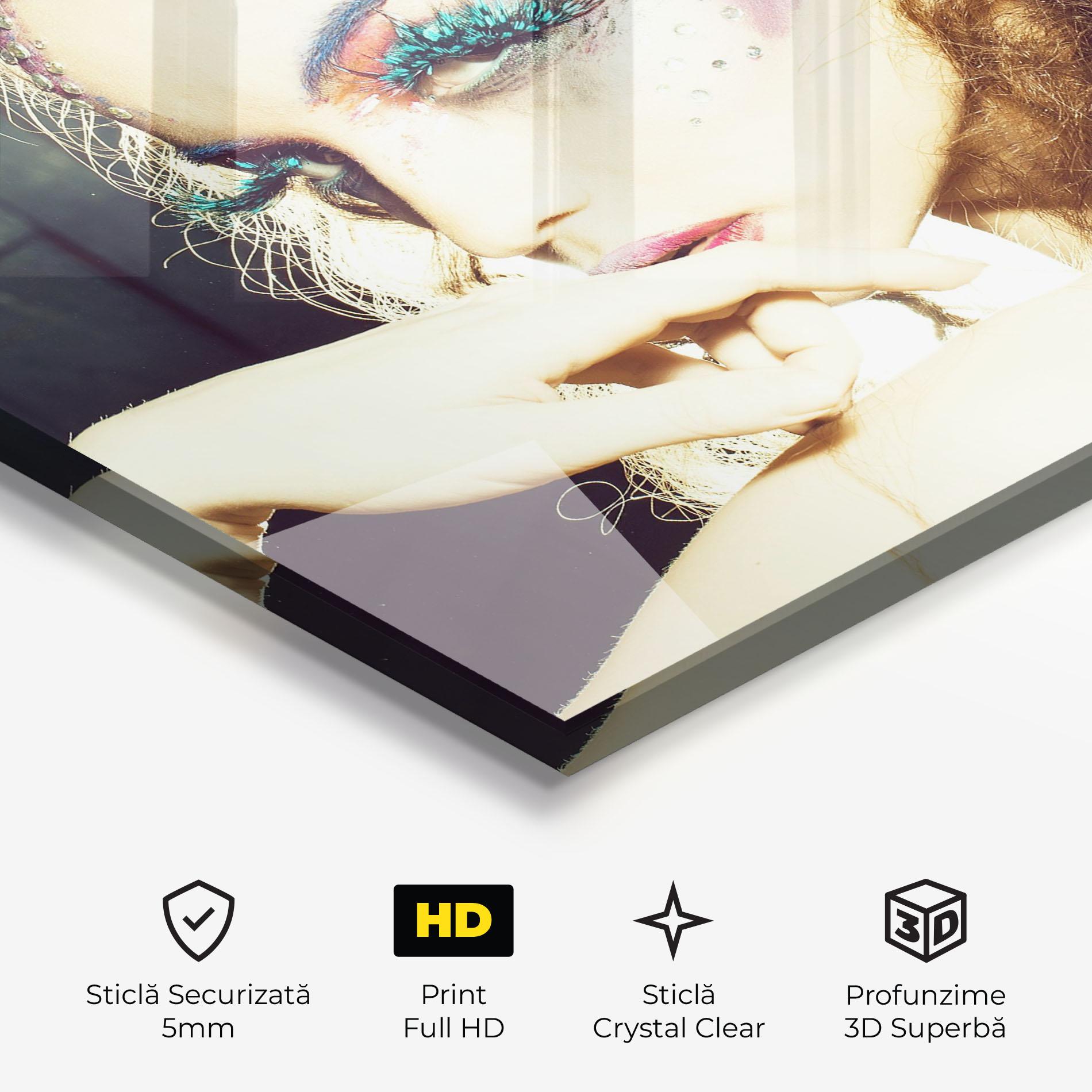 Tablou Sticla False Feather Eyelashes mockup 3