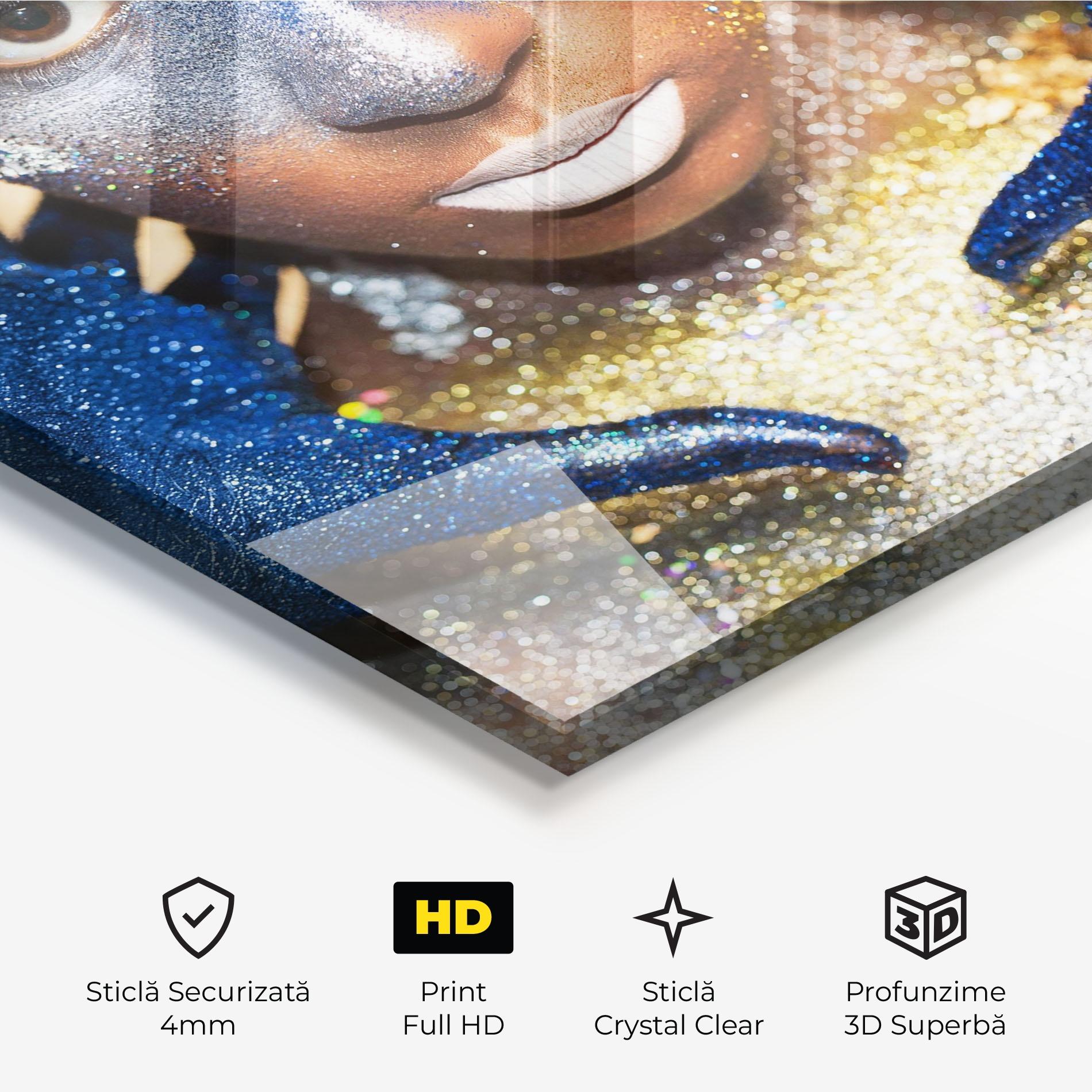 Tablou Sticla Glue Gold Glitter mockup 3
