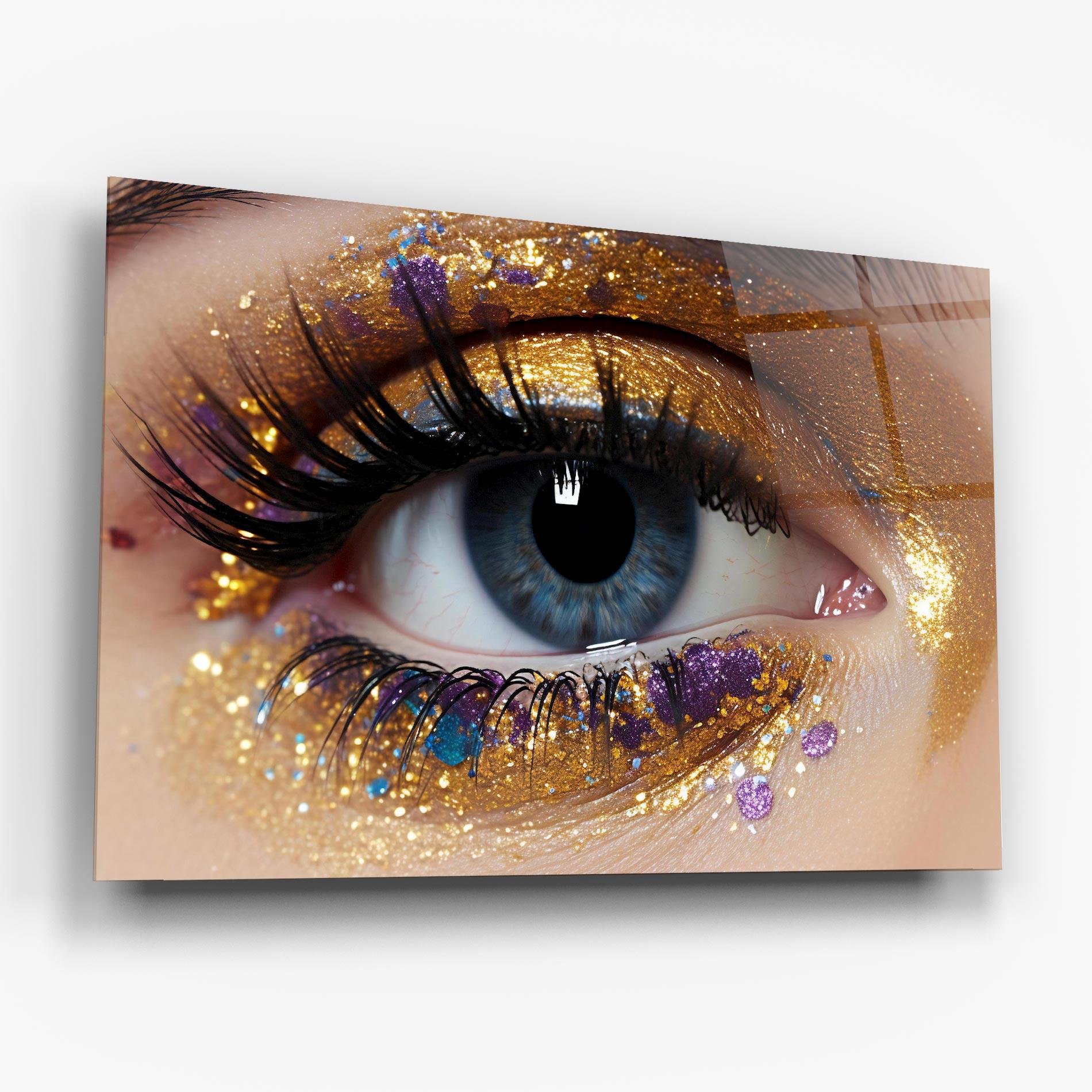 Tablou Sticla Blue Eye Make Up mockup 6