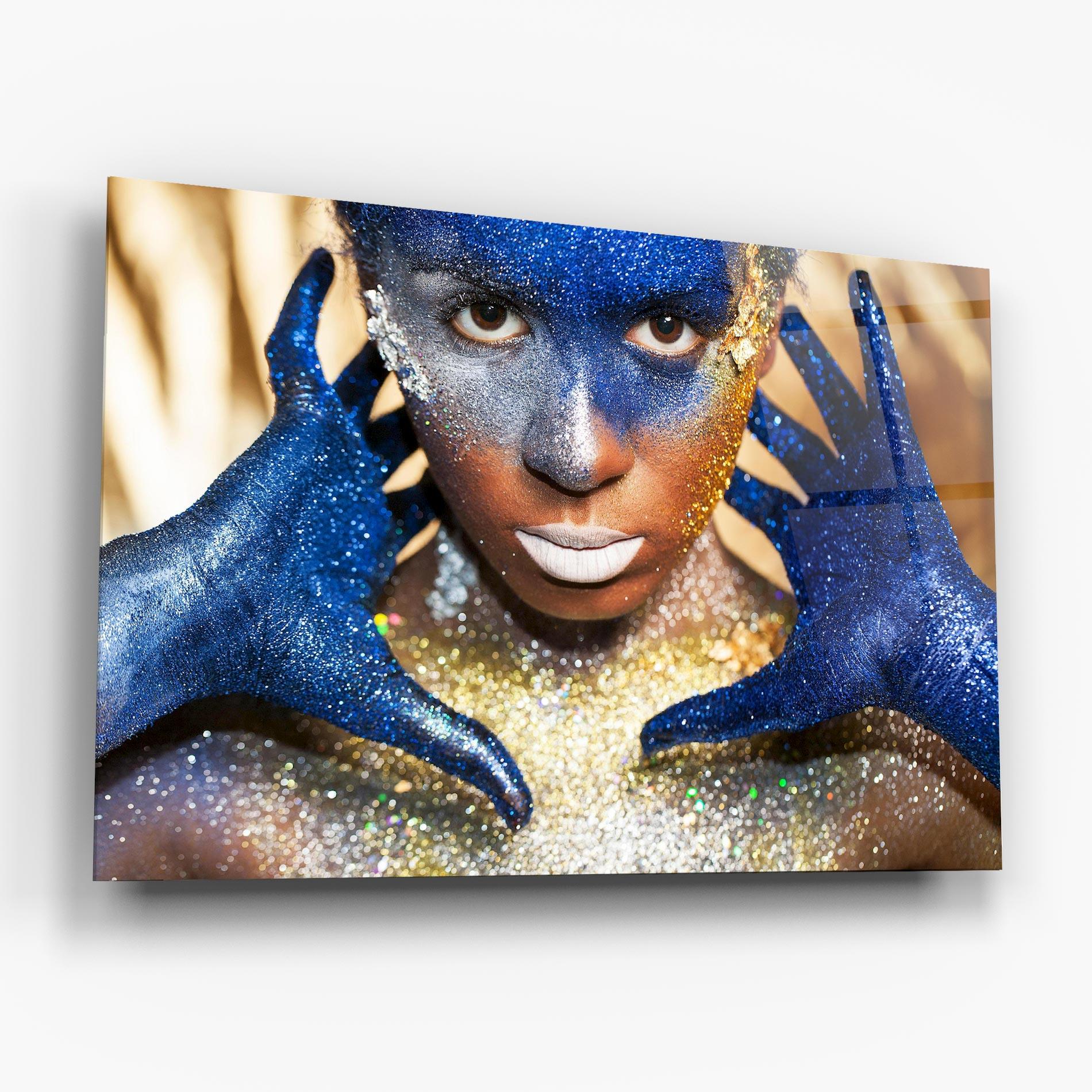 Tablou Sticla Glue Gold Glitter mockup 6