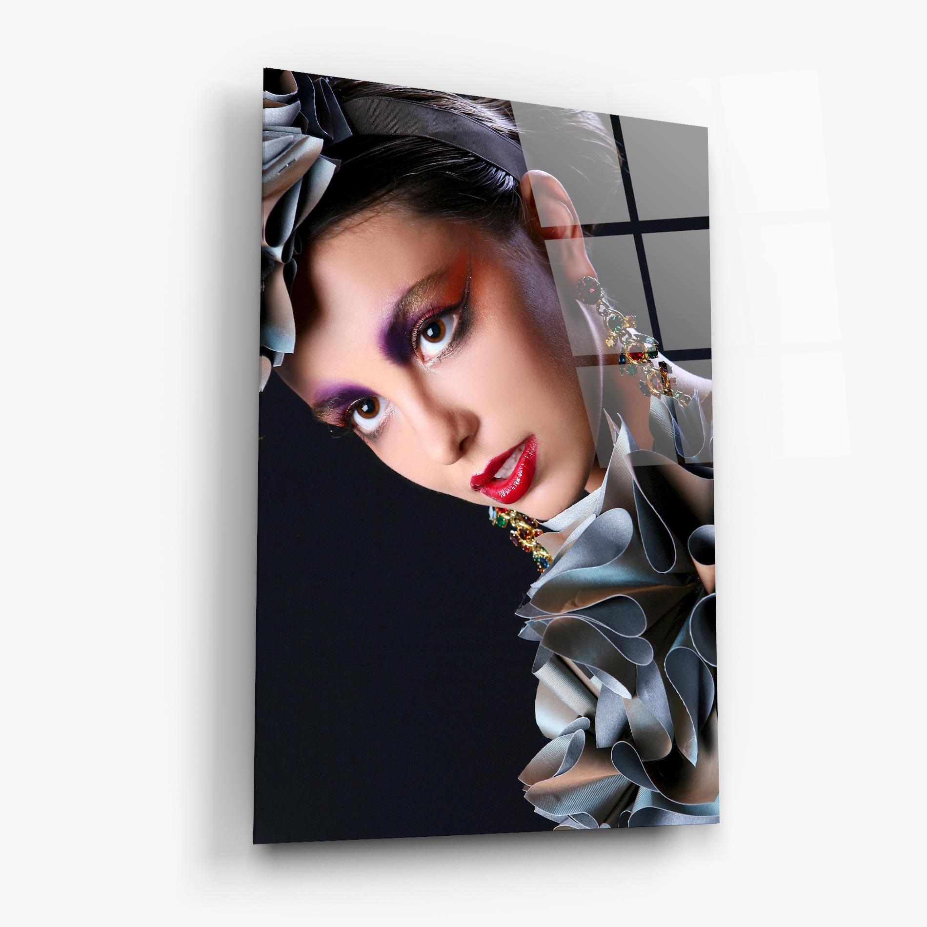 Tablou Sticla Big Eyes Makeup mockup 6