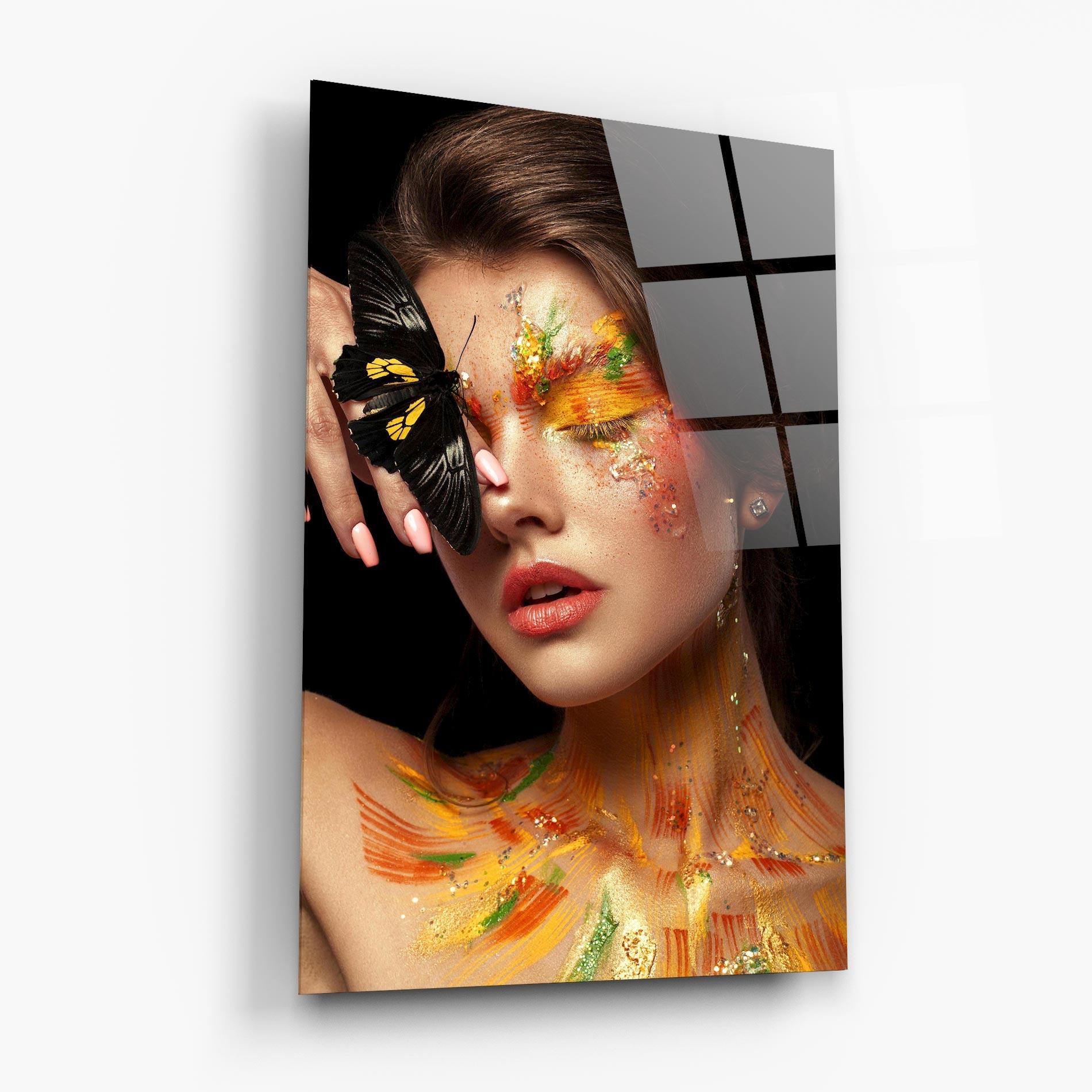 Tablou Sticla Butterflu Makeup mockup 6