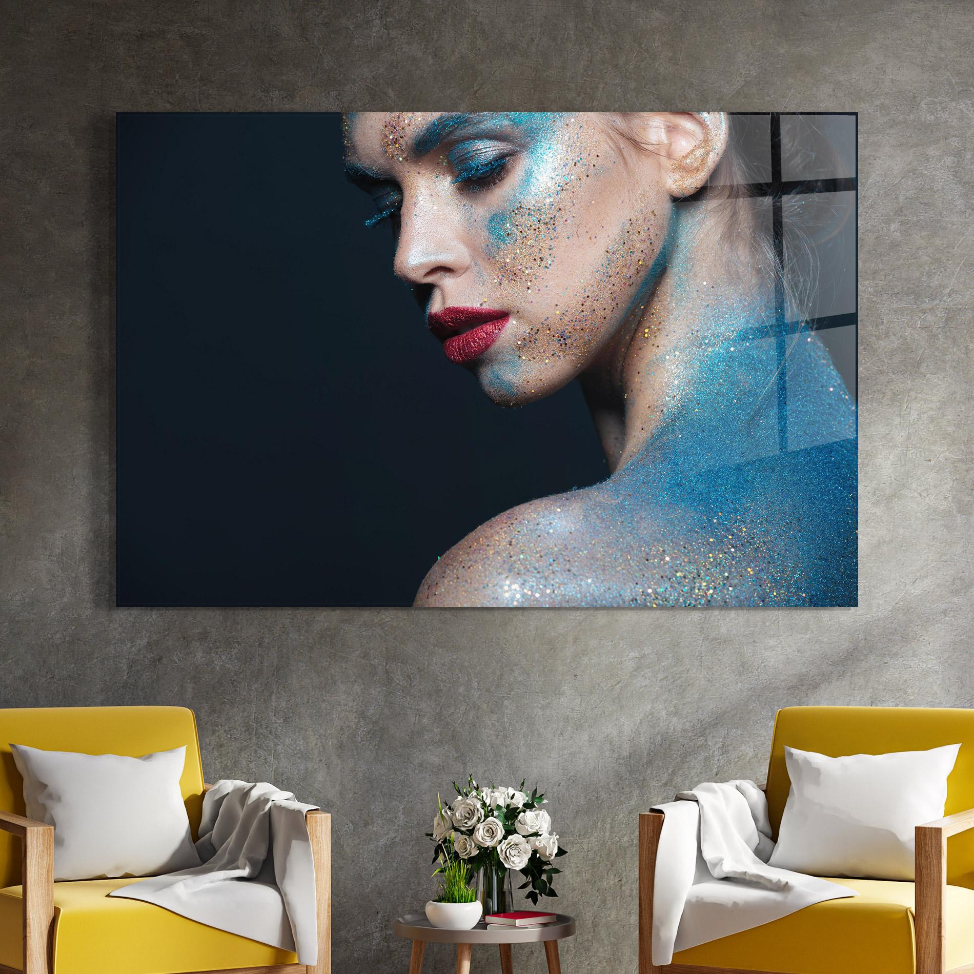 Tablou Sticla Beauty Portrait mockup 4