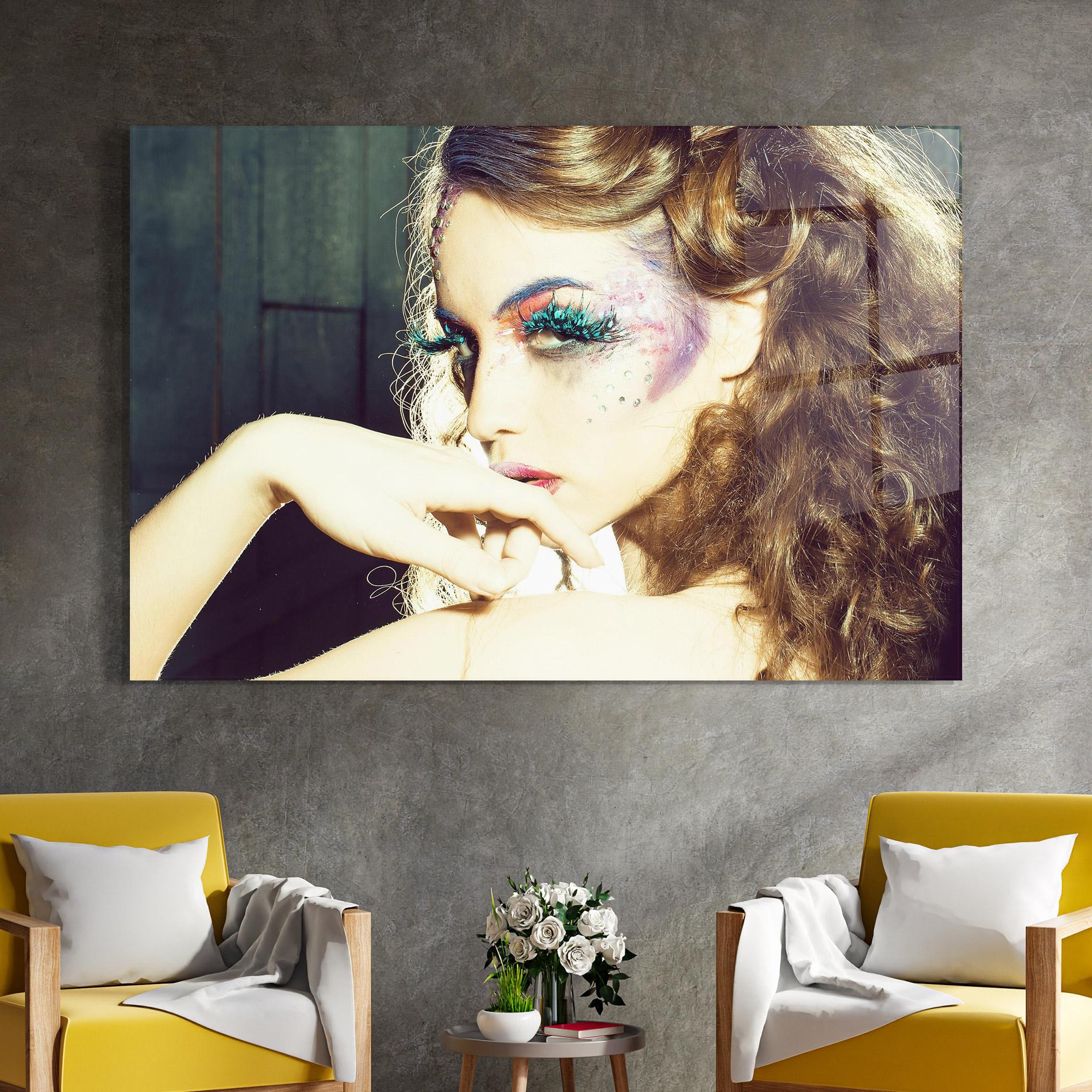 Tablou Sticla False Feather Eyelashes mockup 4