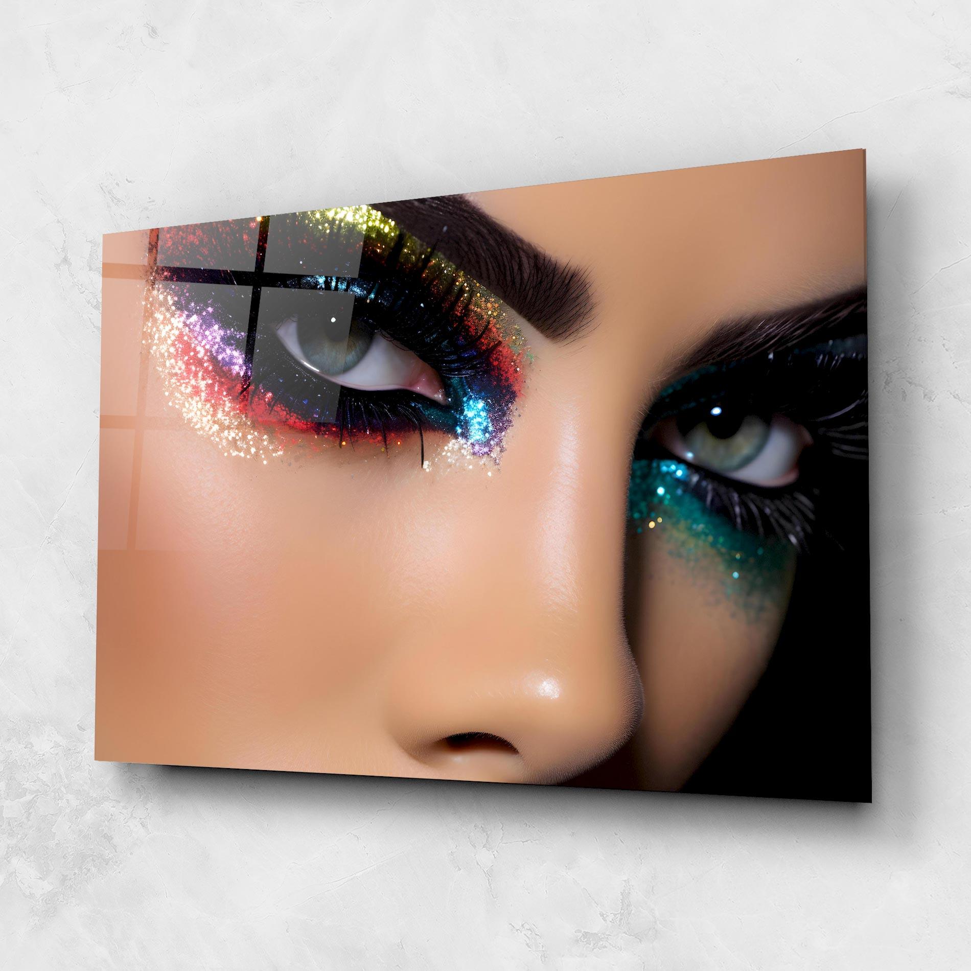Tablou Sticla Feminine Makeup Model mockup 1