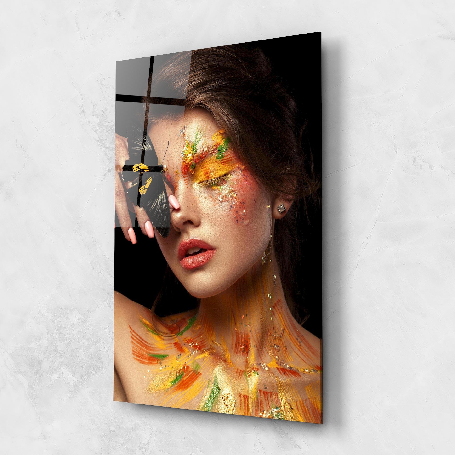 Tablou Sticla Butterflu Makeup mockup 1