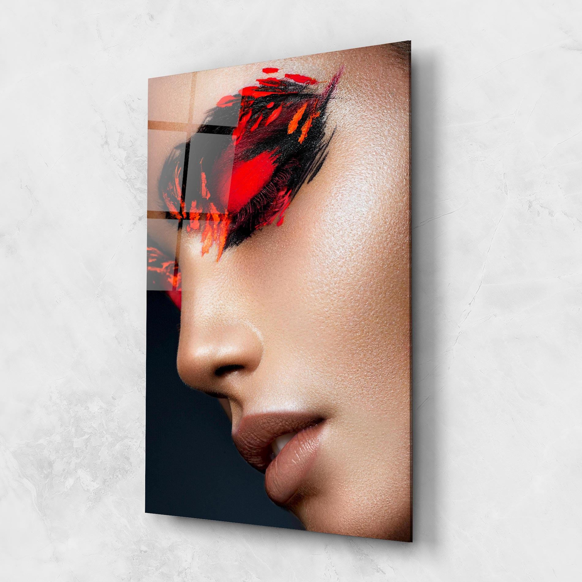 Tablou Sticla Fire Make Up mockup 1