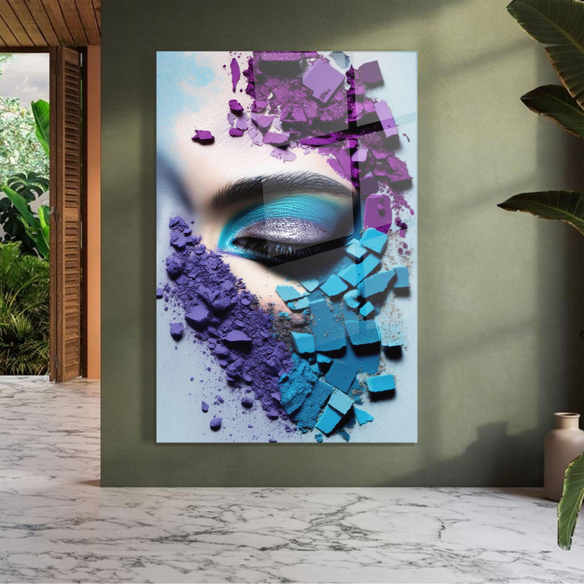 Tablou Sticla Crushed Neon Palette mockup 7