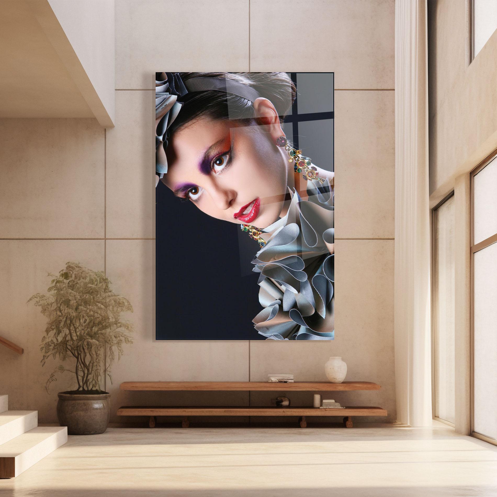 Tablou Sticla Big Eyes Makeup mockup 8