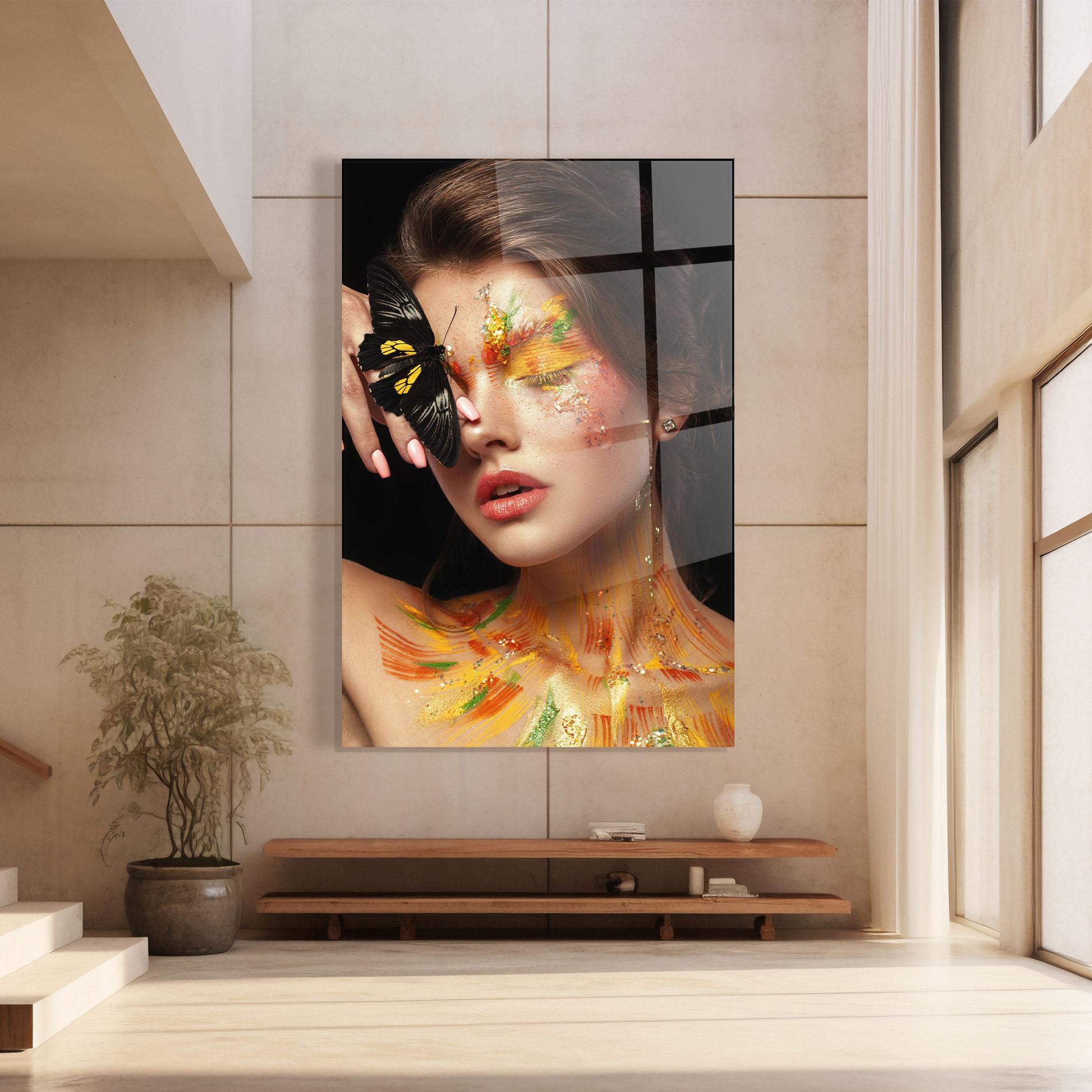 Tablou Sticla Butterflu Makeup mockup 8