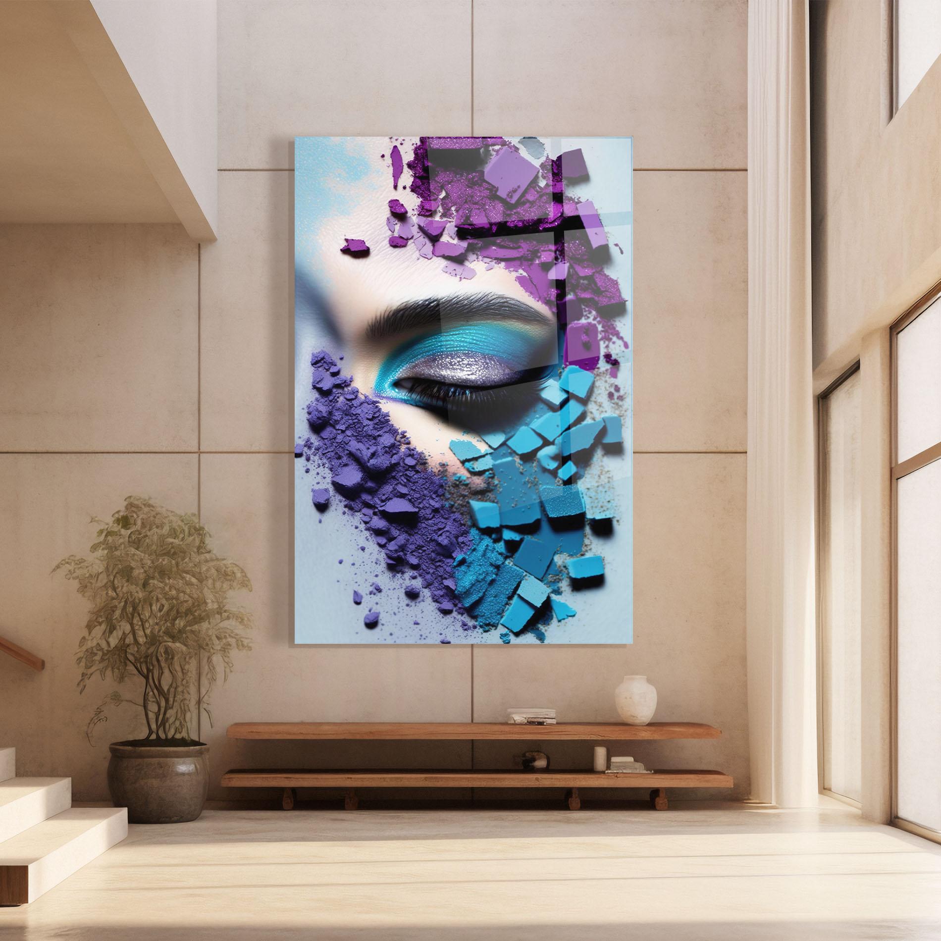 Tablou Sticla Crushed Neon Palette mockup 8