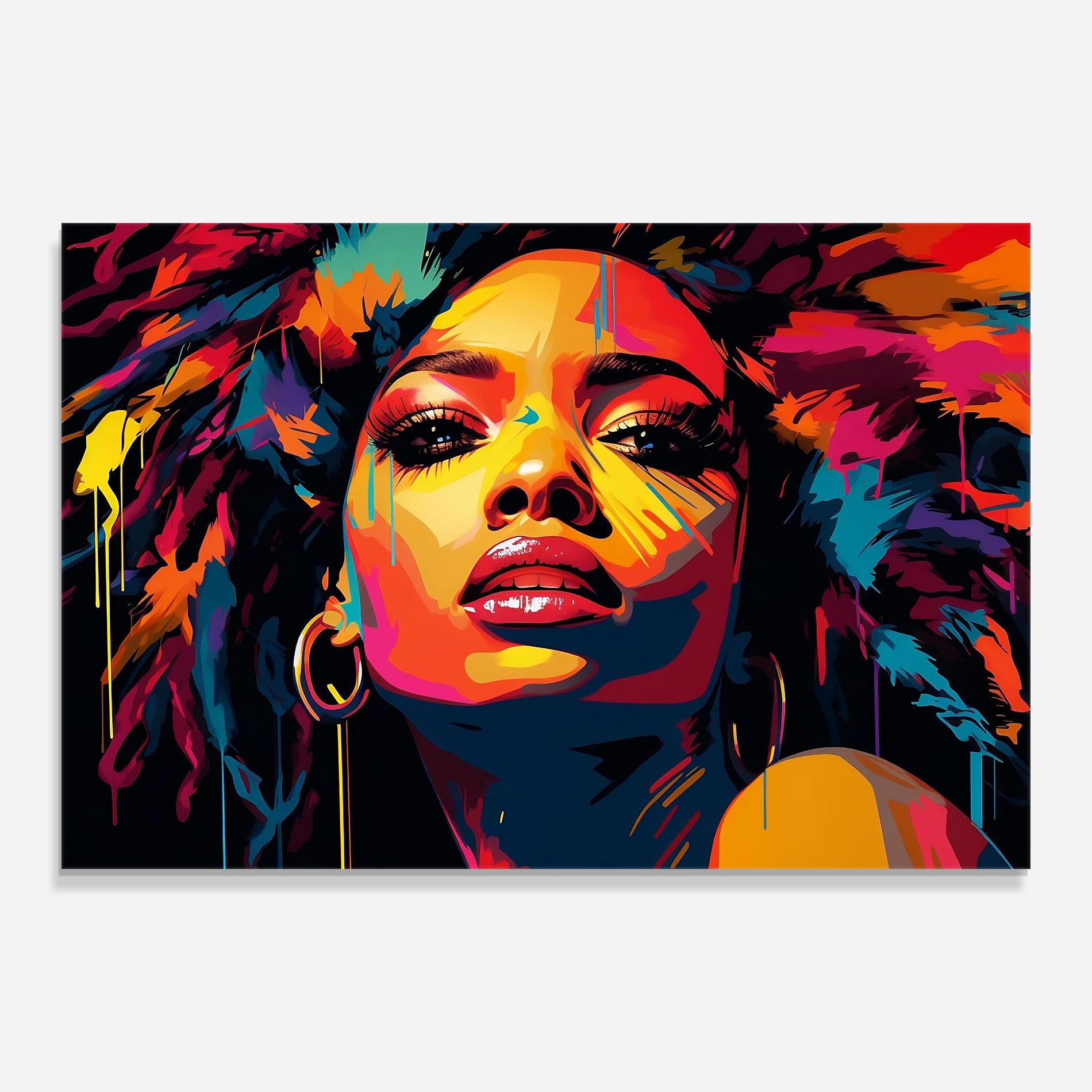 Tablou Sticla Beautiful African Art mockup 0