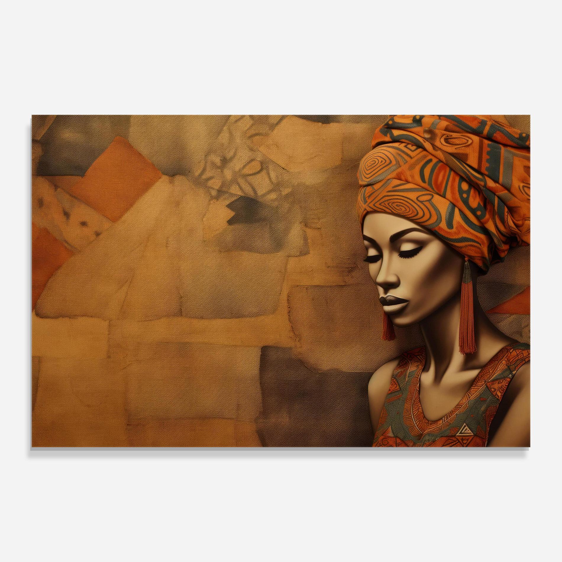 Tablou Sticla Contemporary African Art mockup 0