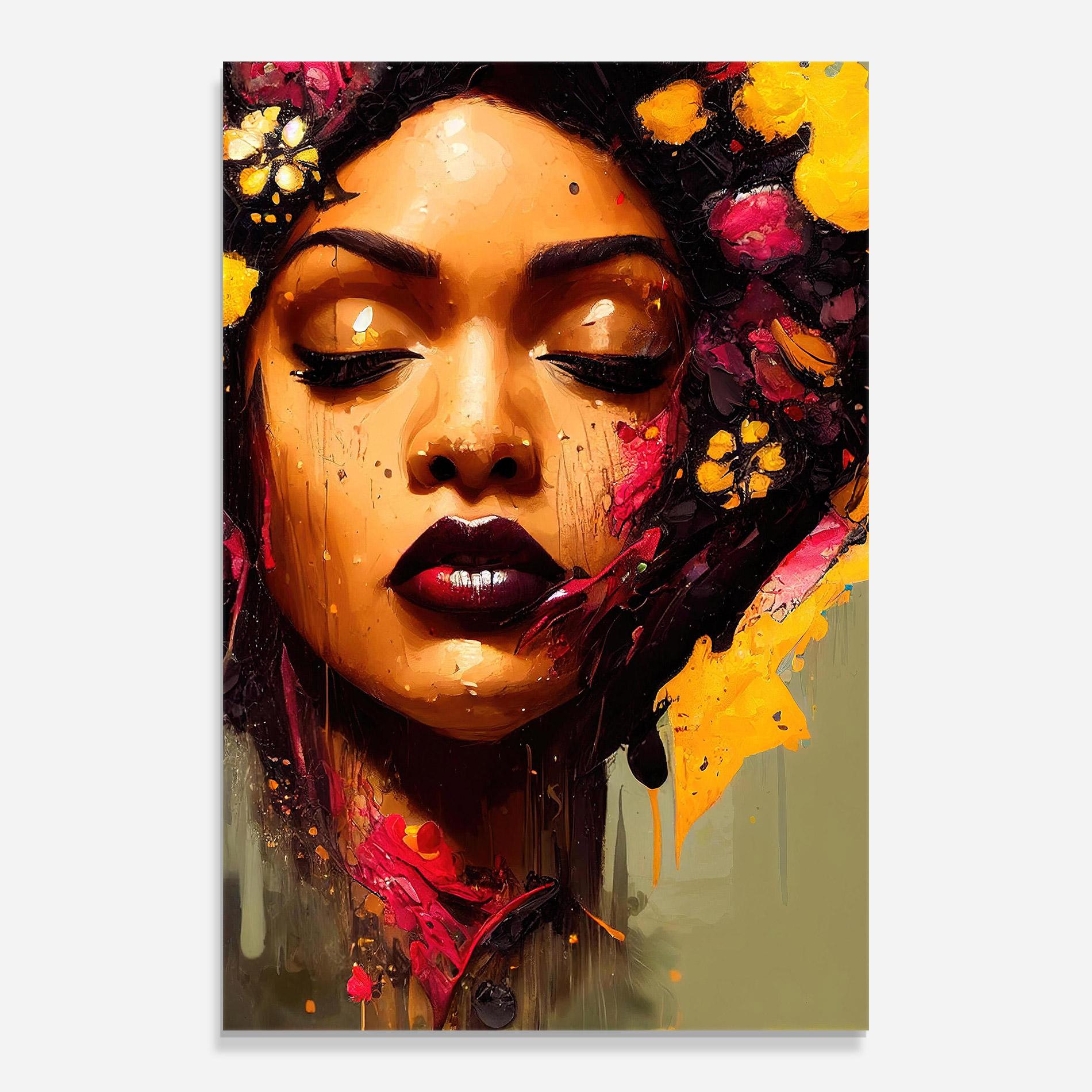 Tablou Sticla Ebony Woman mockup 0