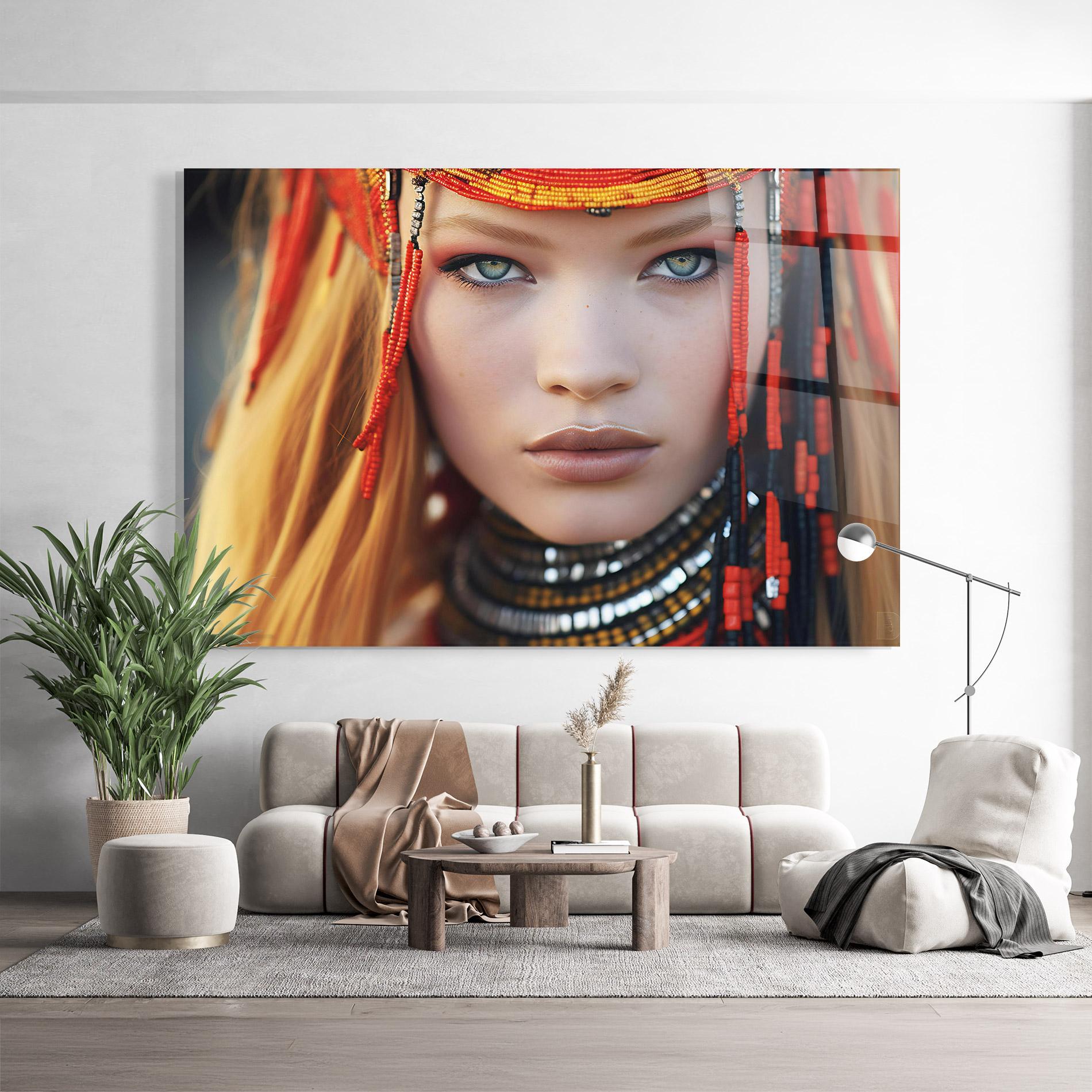 Tablou Sticla Closeup Portrait Pretty Eyes mockup 9