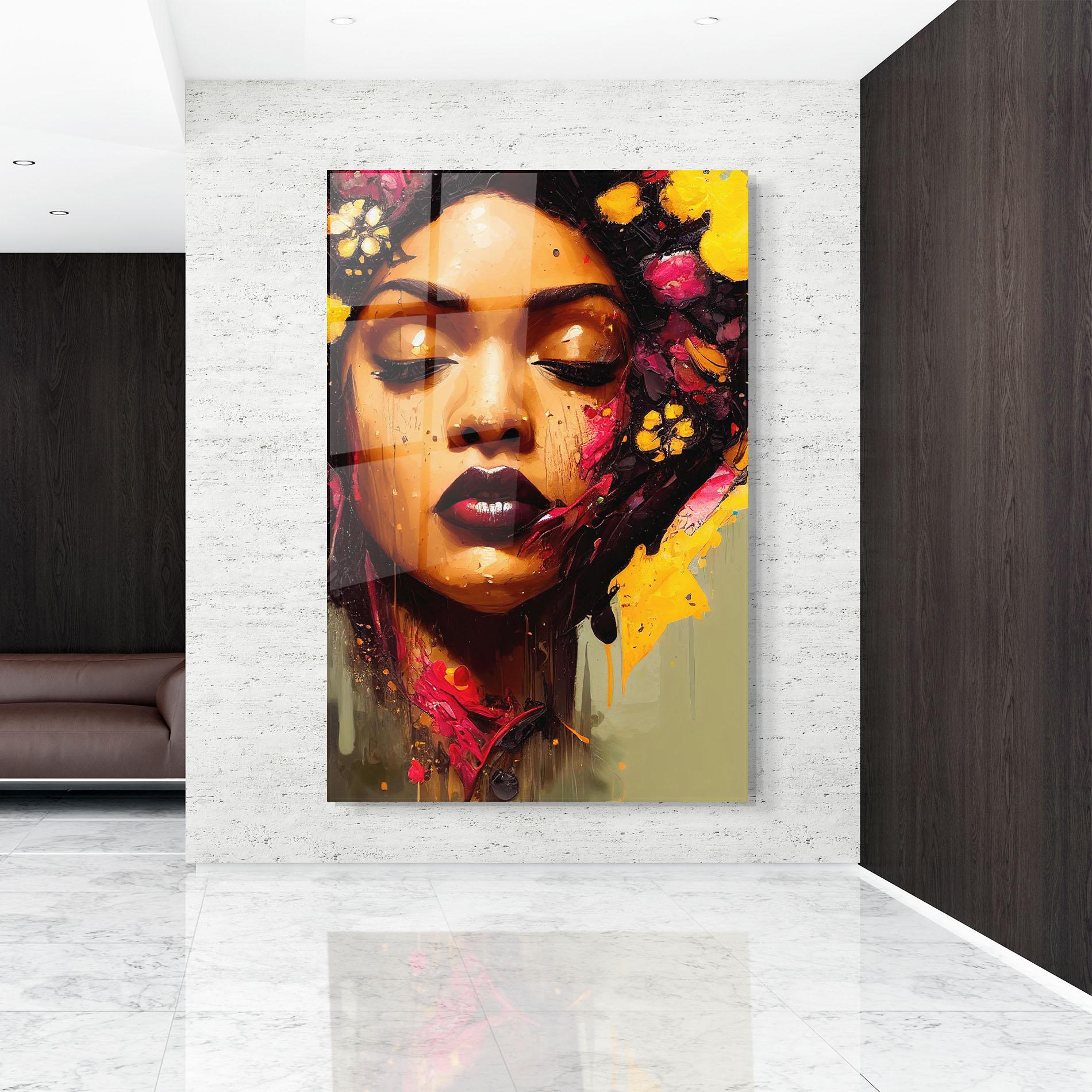 Tablou Sticla Ebony Woman mockup 9