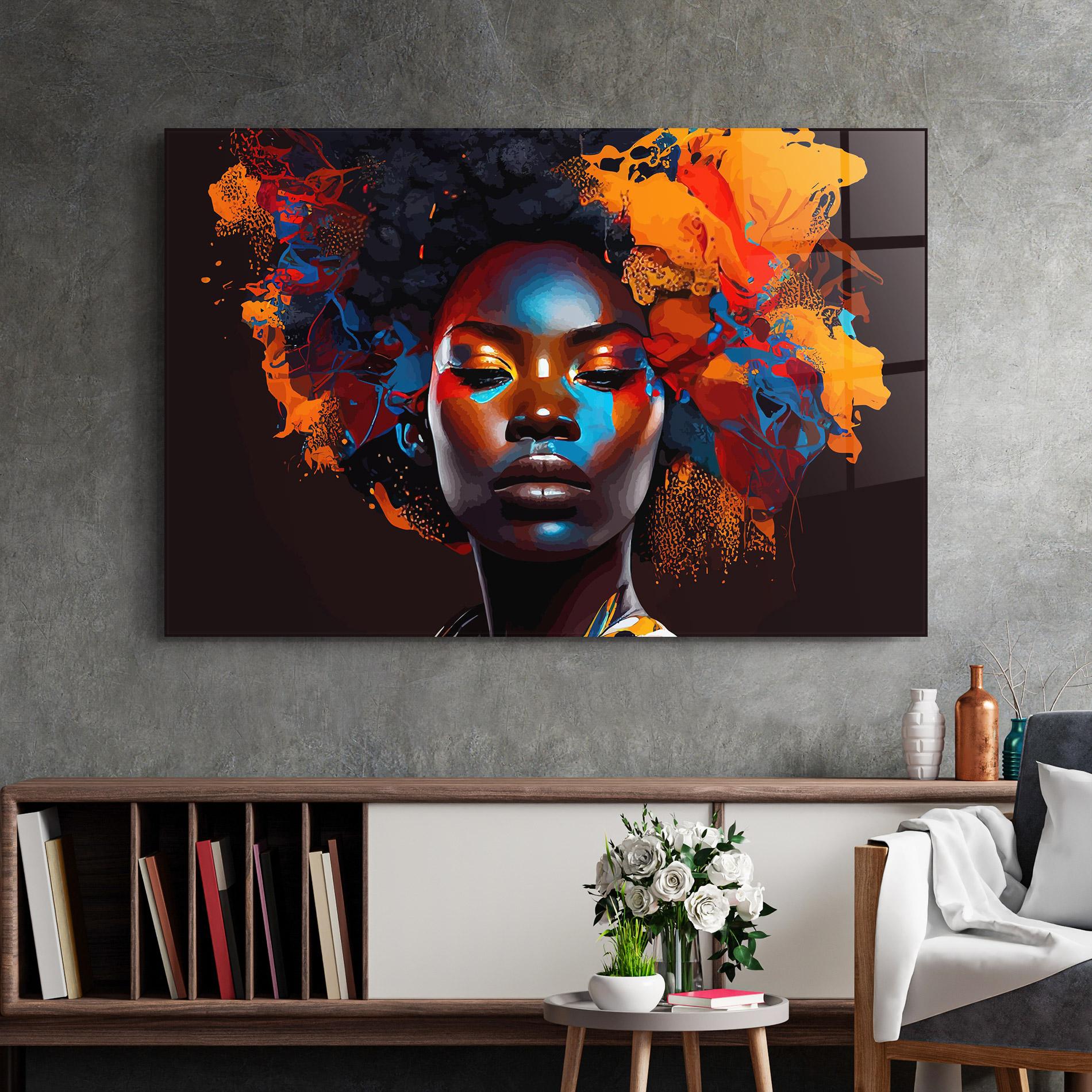 Tablou Sticla Black Eyeliner Woman mockup 2