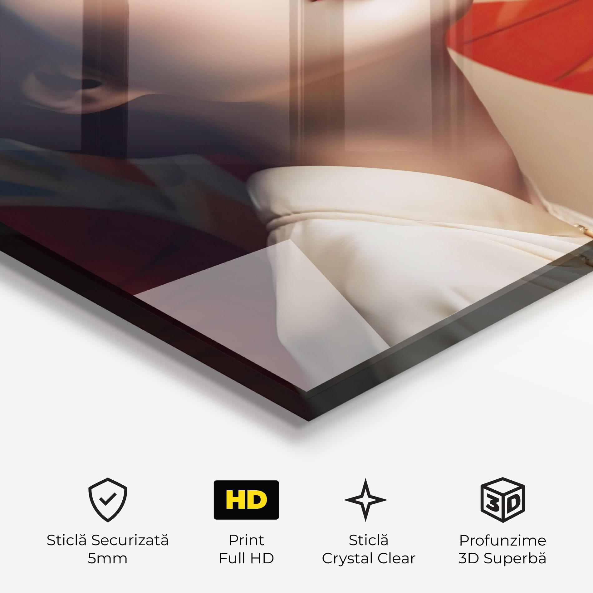 Tablou Sticla Asiatic Red Lips mockup 3