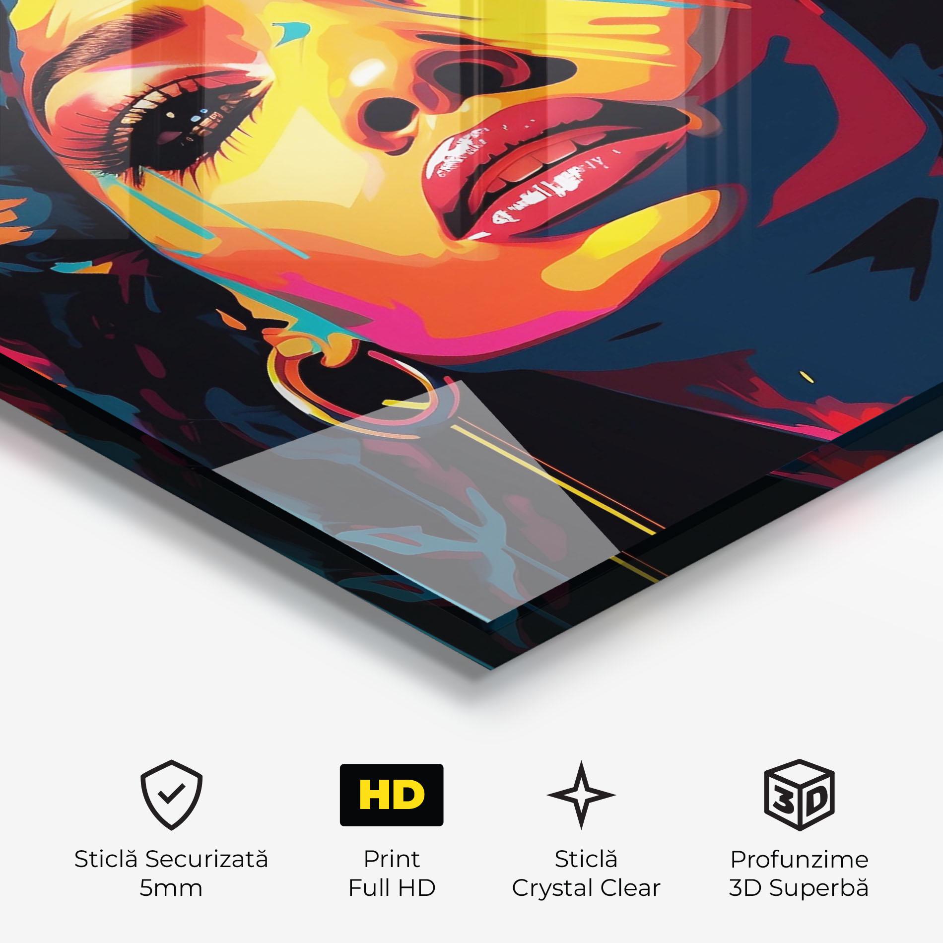 Tablou Sticla Beautiful African Art mockup 3