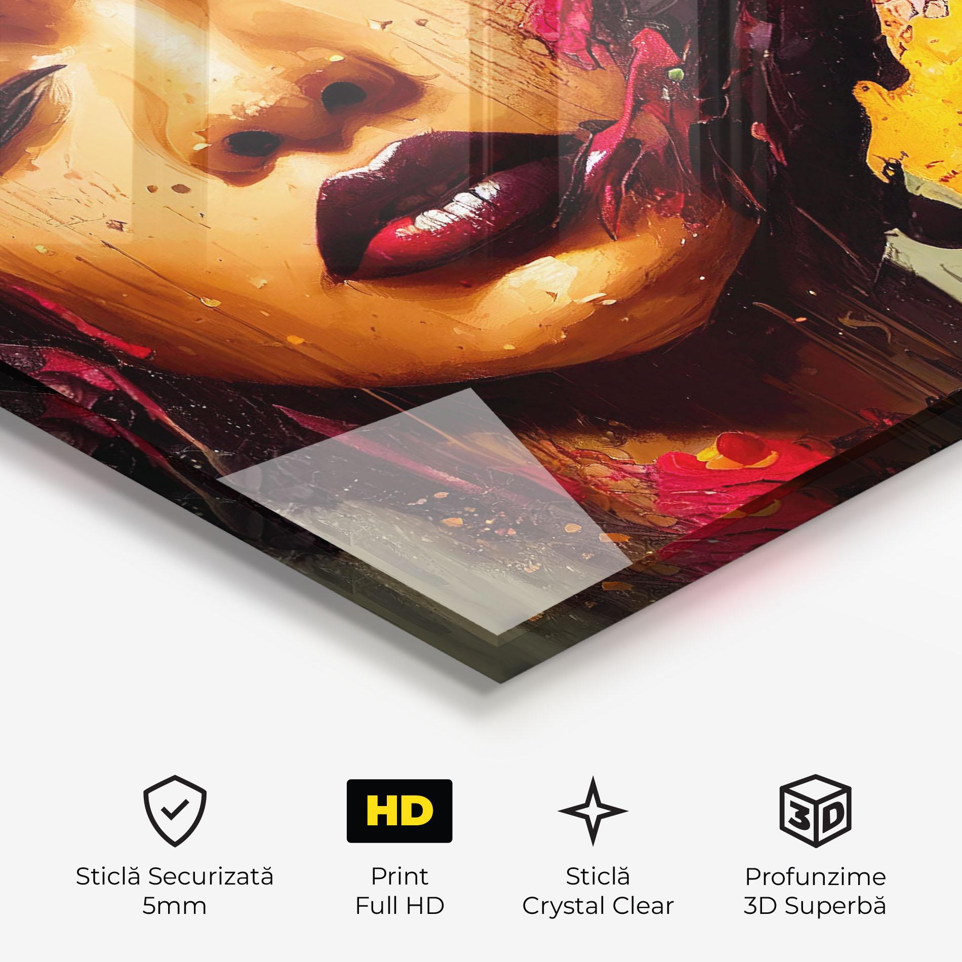 Tablou Sticla Ebony Woman mockup 3