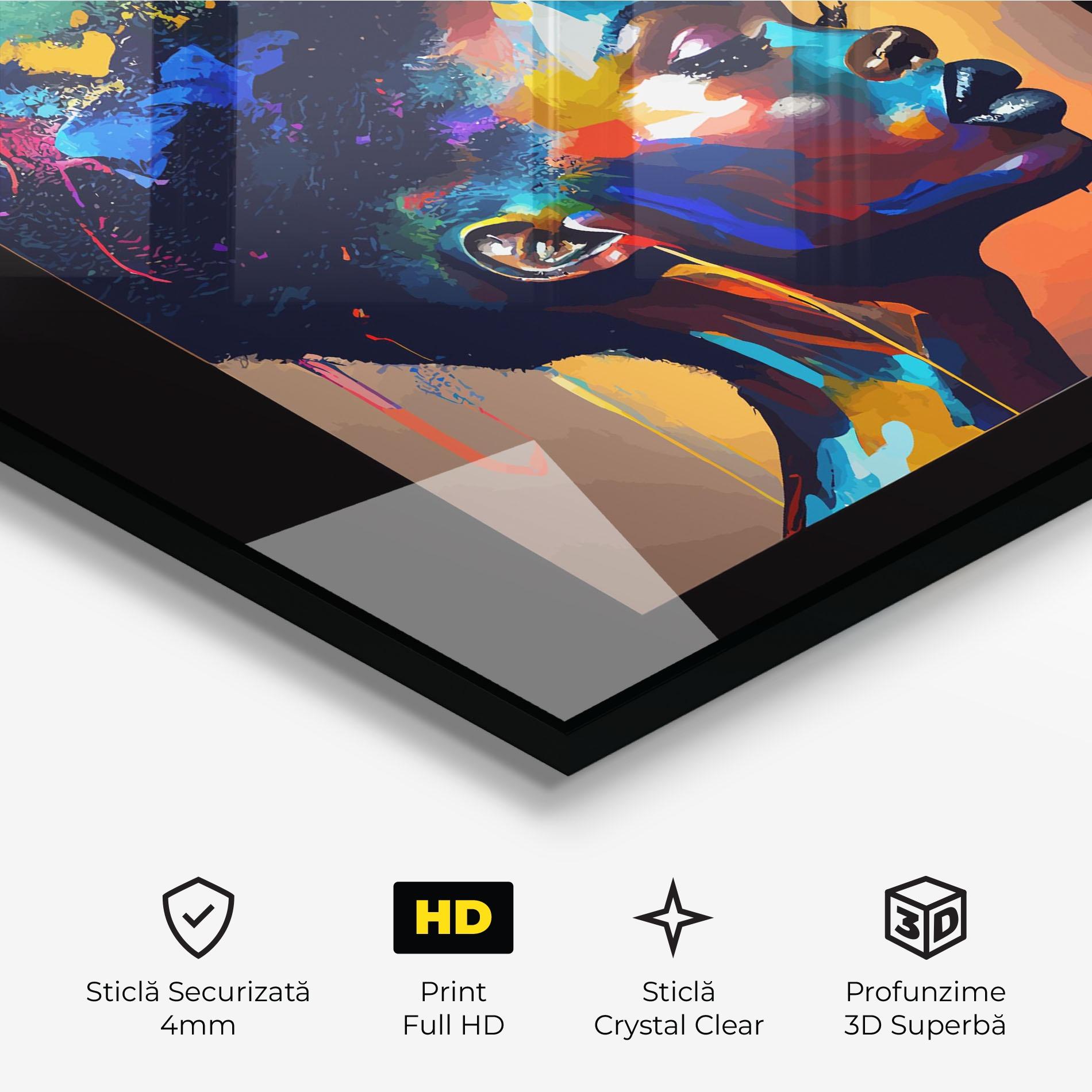 Tablou Sticla Woman Art Splash mockup 3