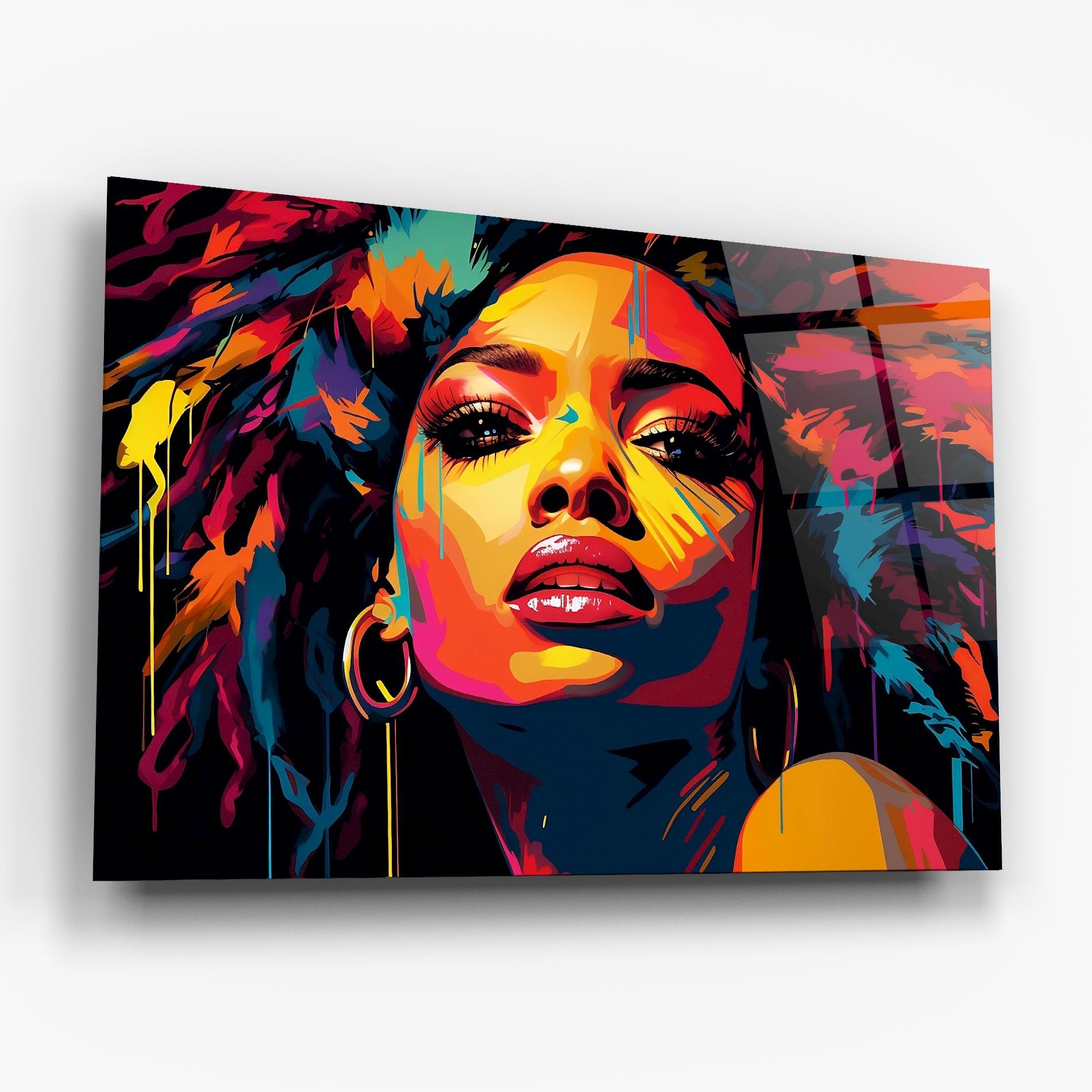 Tablou Sticla Beautiful African Art mockup 6