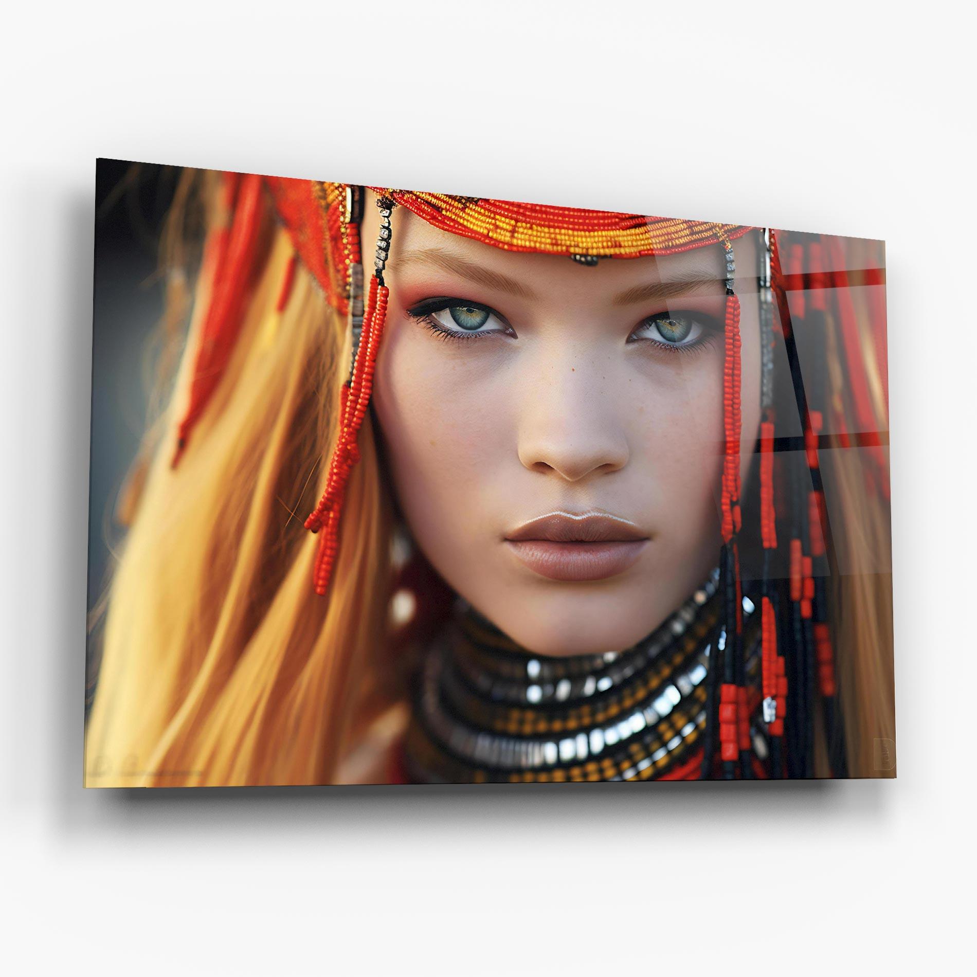 Tablou Sticla Closeup Portrait Pretty Eyes mockup 6