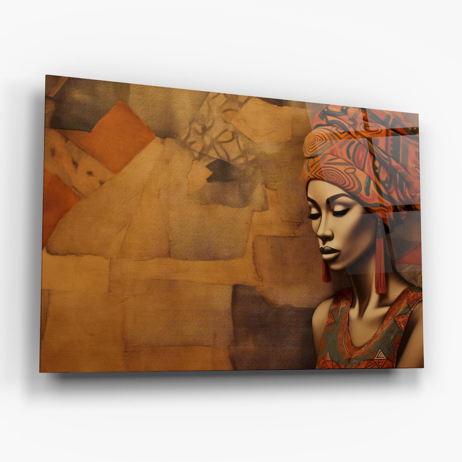 Tablou Sticla Contemporary African Art mockup 6