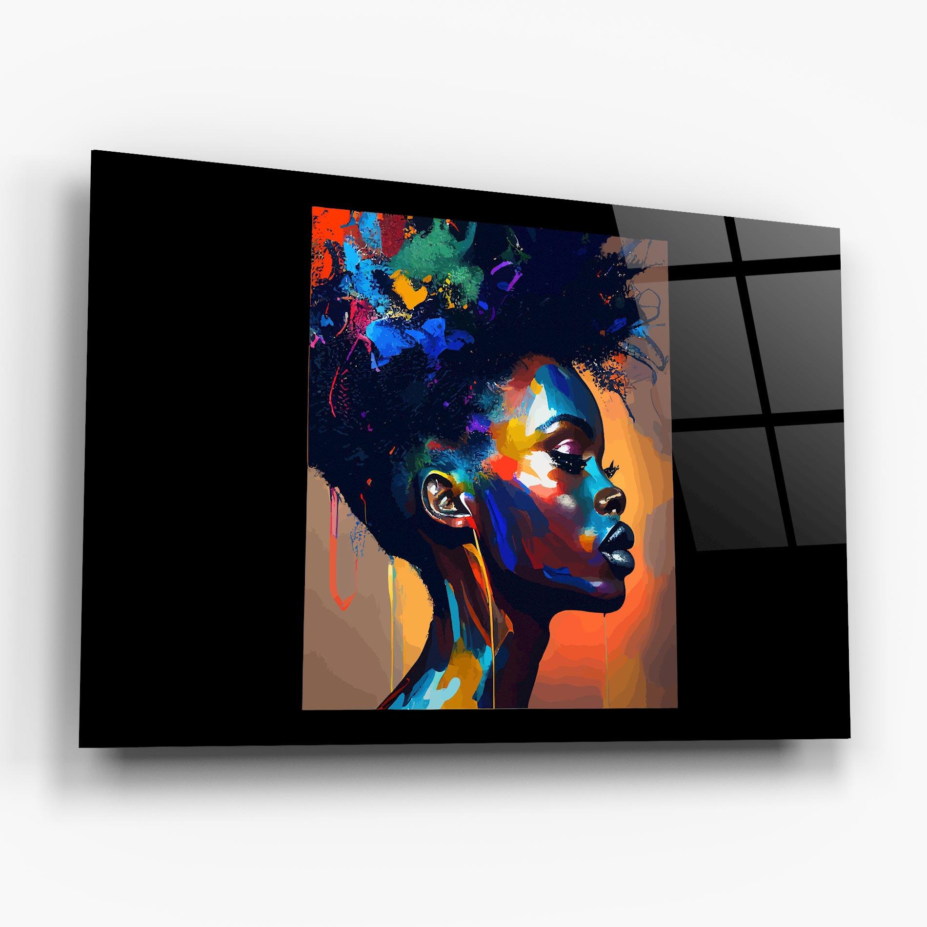 Tablou Sticla Woman Art Splash mockup 6