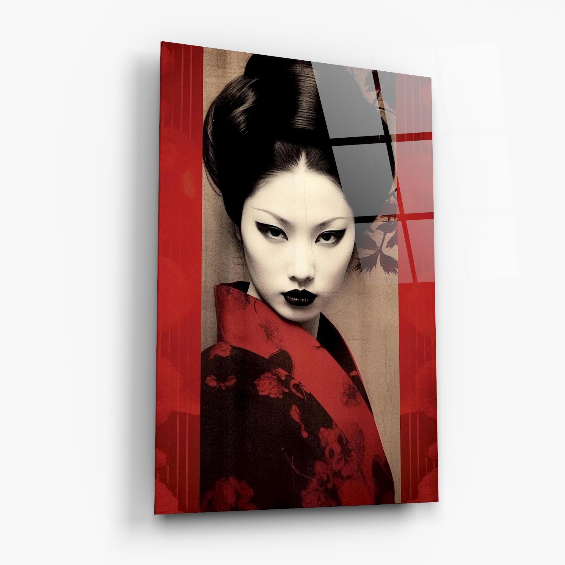 Tablou Sticla Black Asiatic Makeup mockup 6