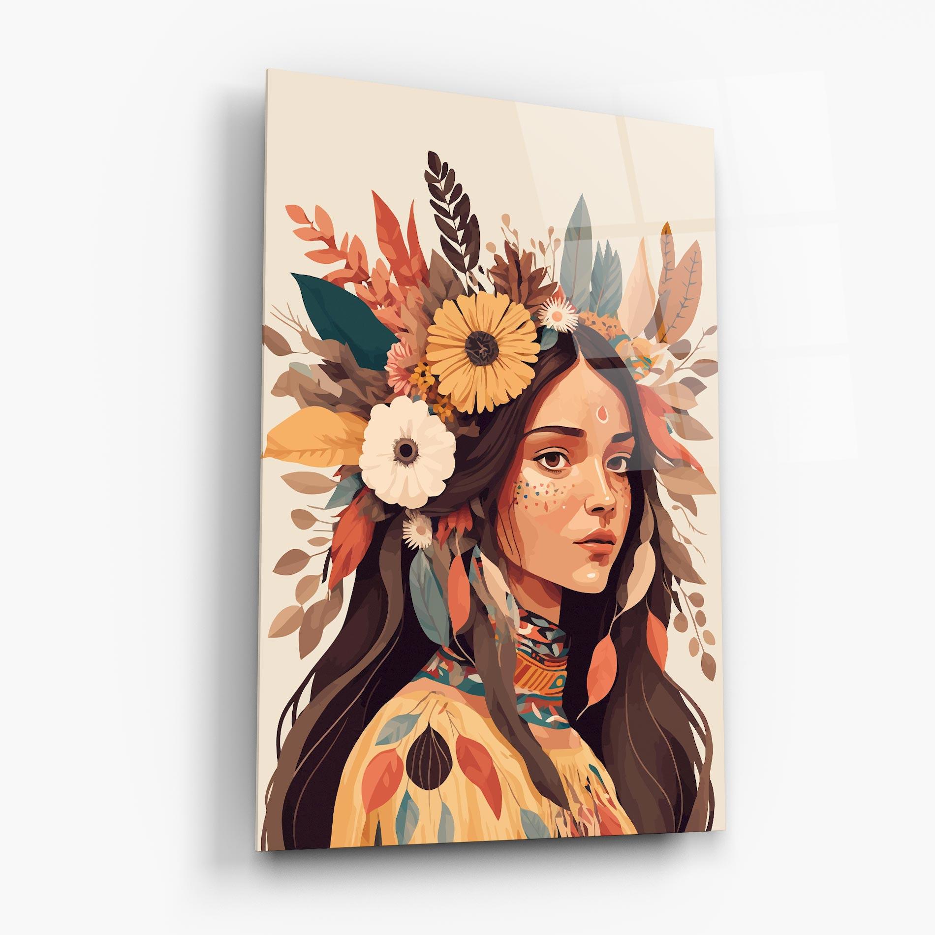 Tablou Sticla Boho Girl mockup 6