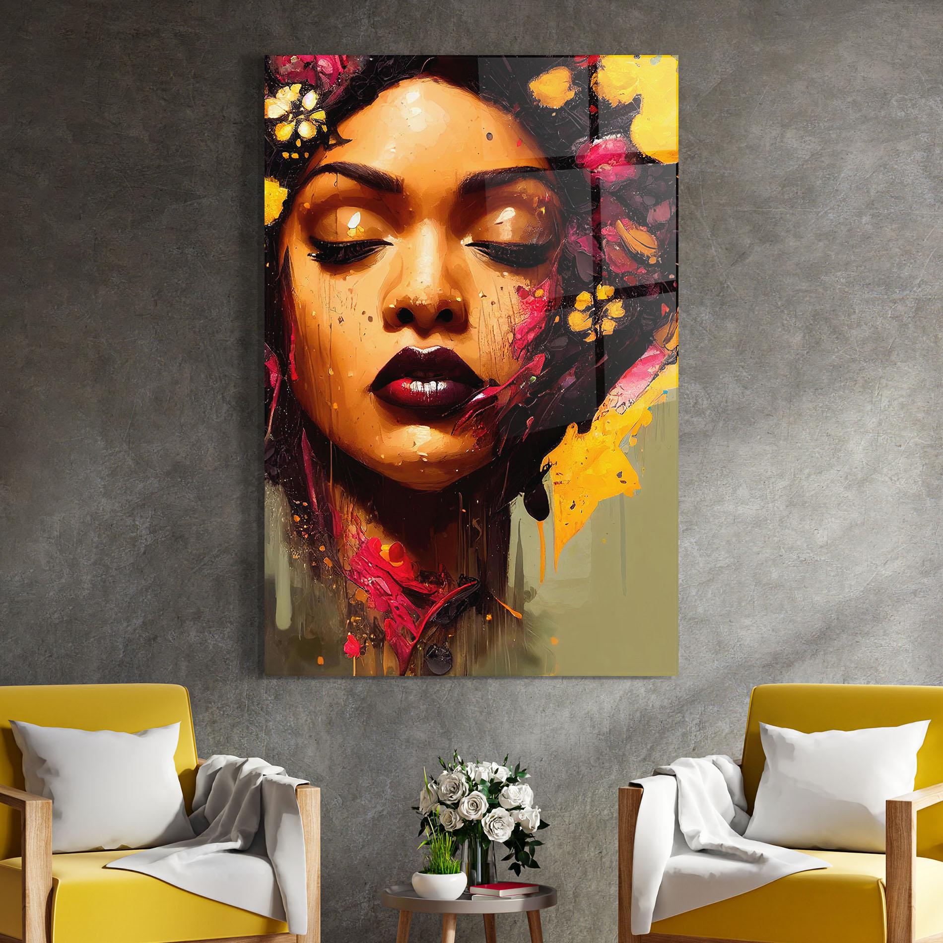 Tablou Sticla Ebony Woman mockup 4