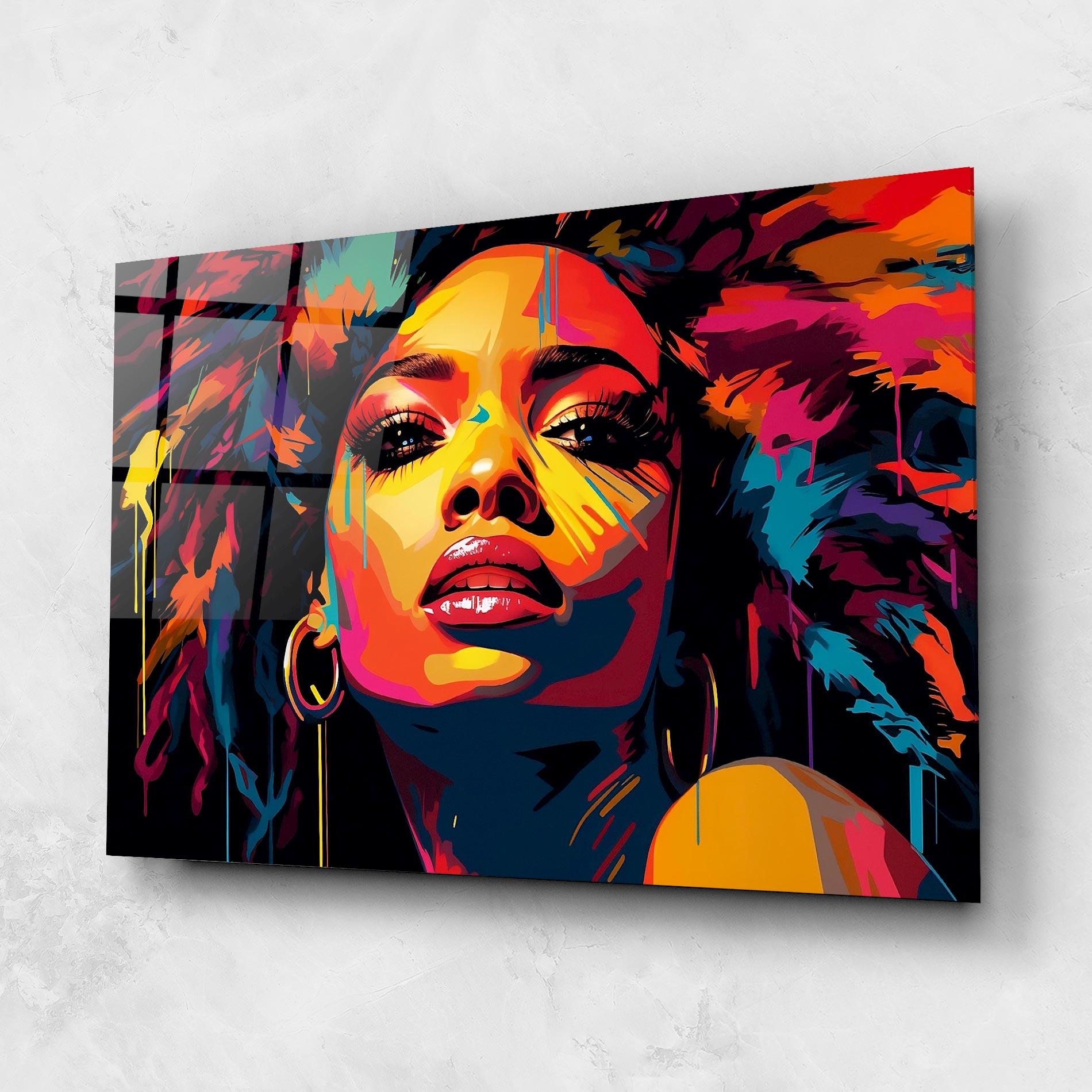 Tablou Sticla Beautiful African Art mockup 1