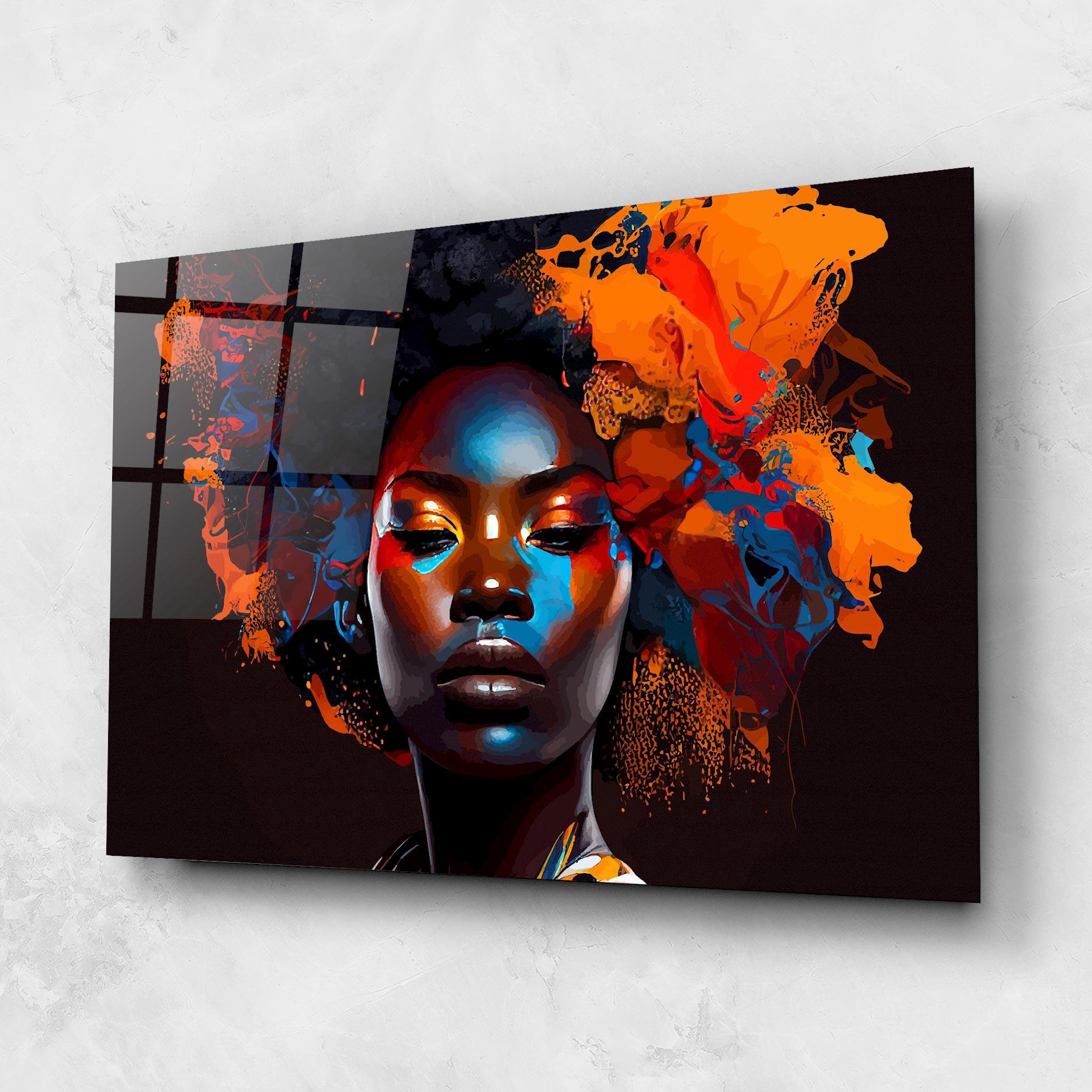 Tablou Sticla Black Eyeliner Woman mockup 1