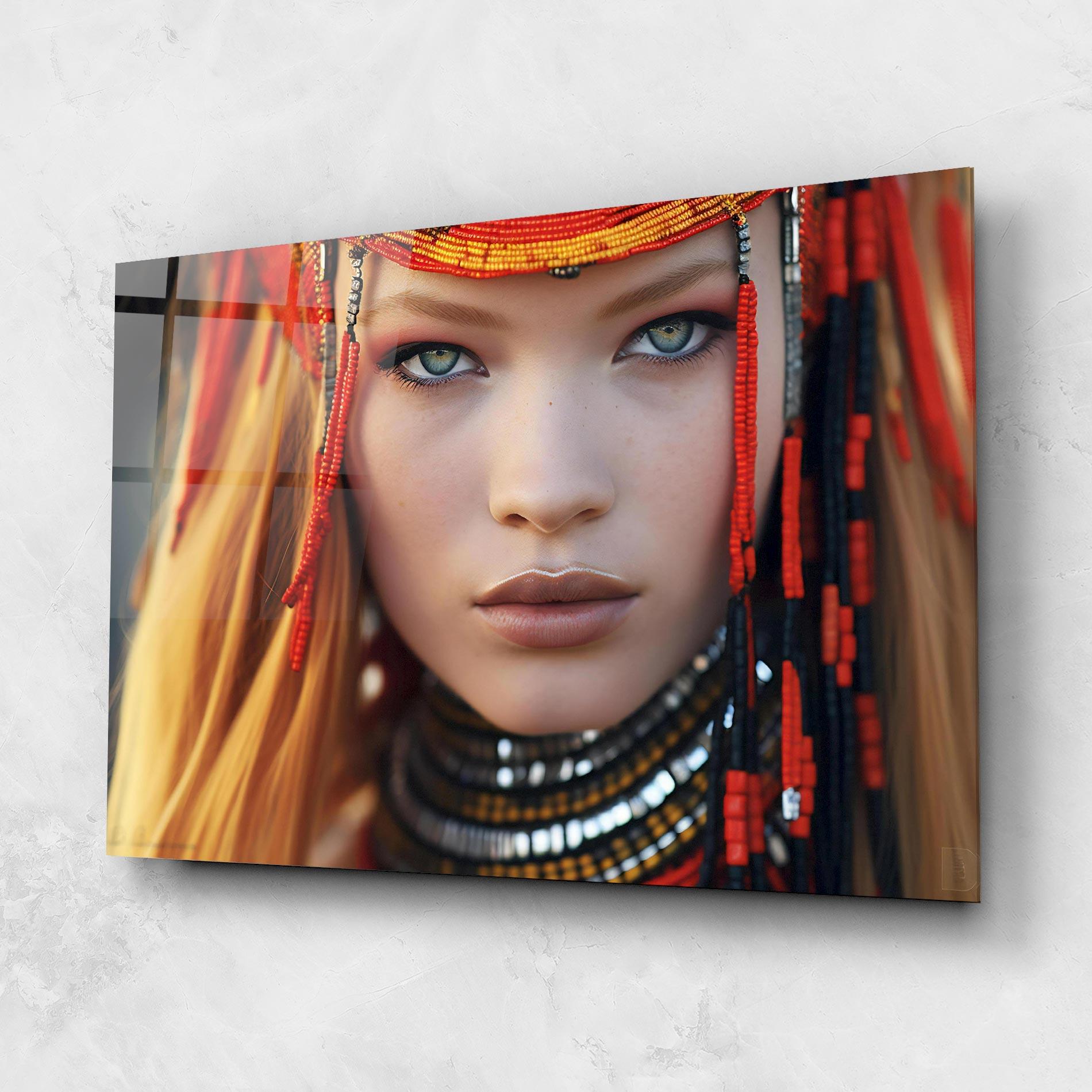Tablou Sticla Closeup Portrait Pretty Eyes mockup 1