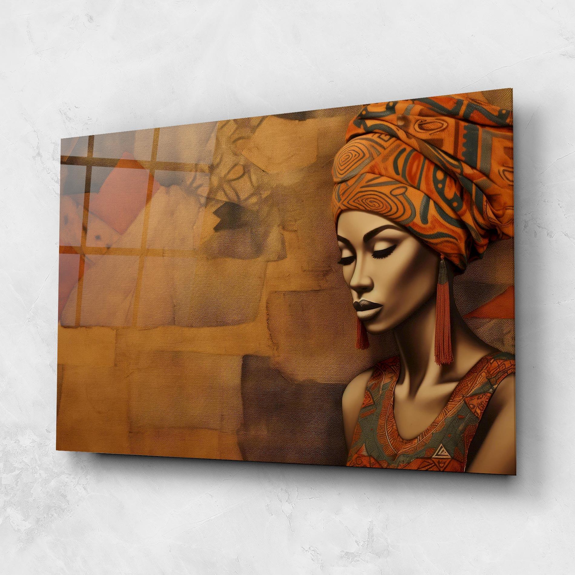 Tablou Sticla Contemporary African Art mockup 1