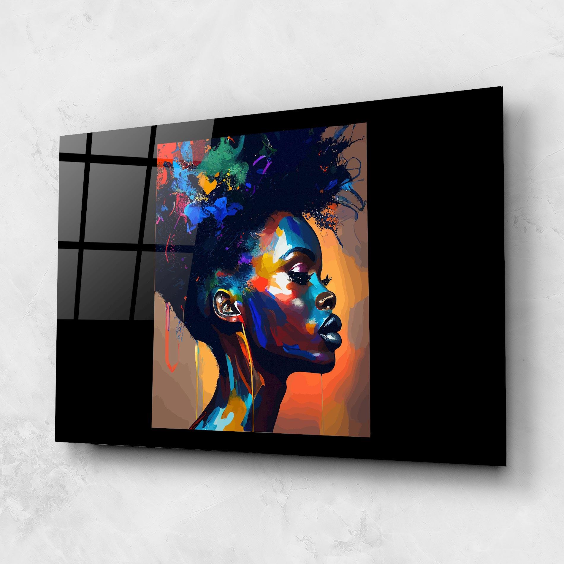 Tablou Sticla Woman Art Splash mockup 1