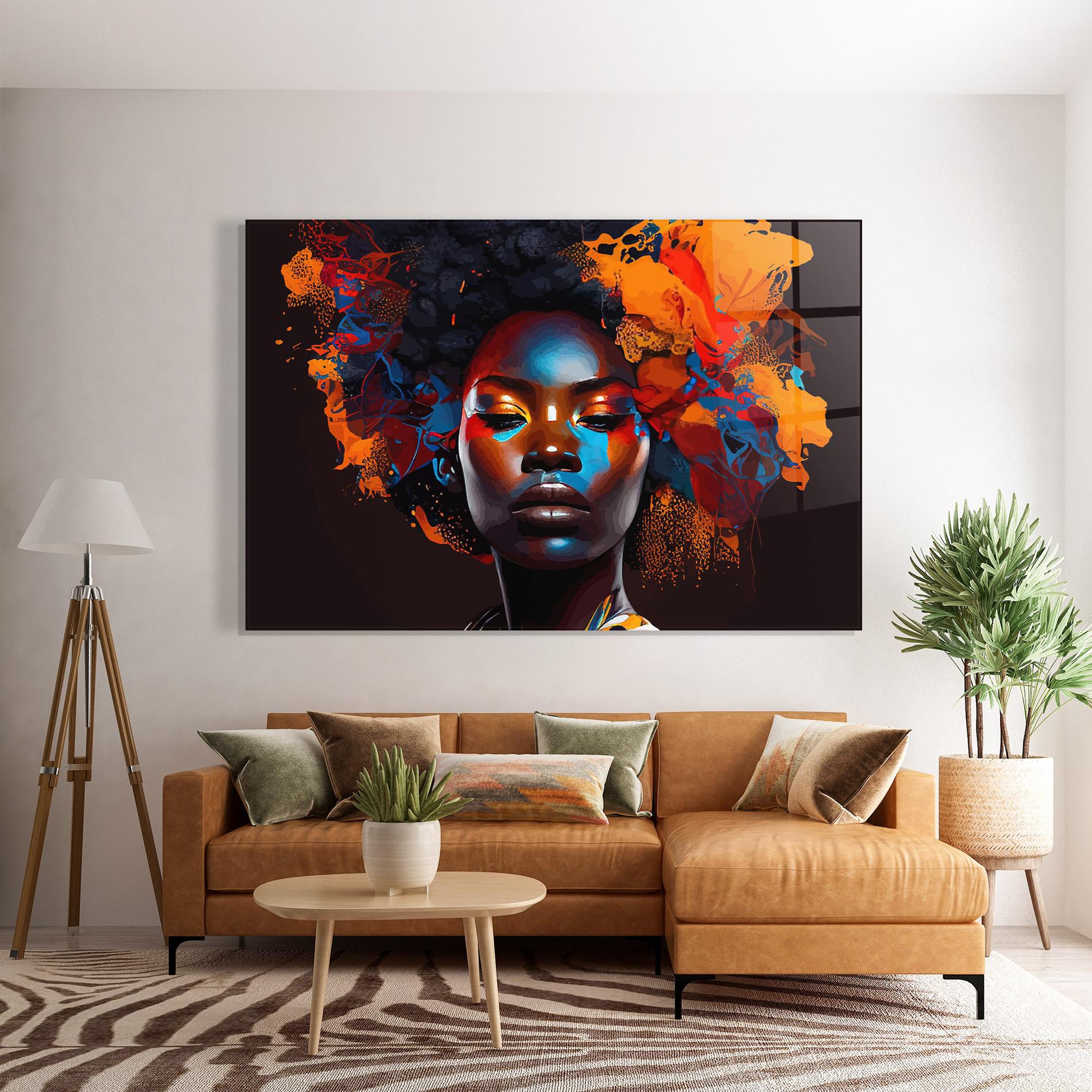 Tablou Sticla Black Eyeliner Woman mockup 7