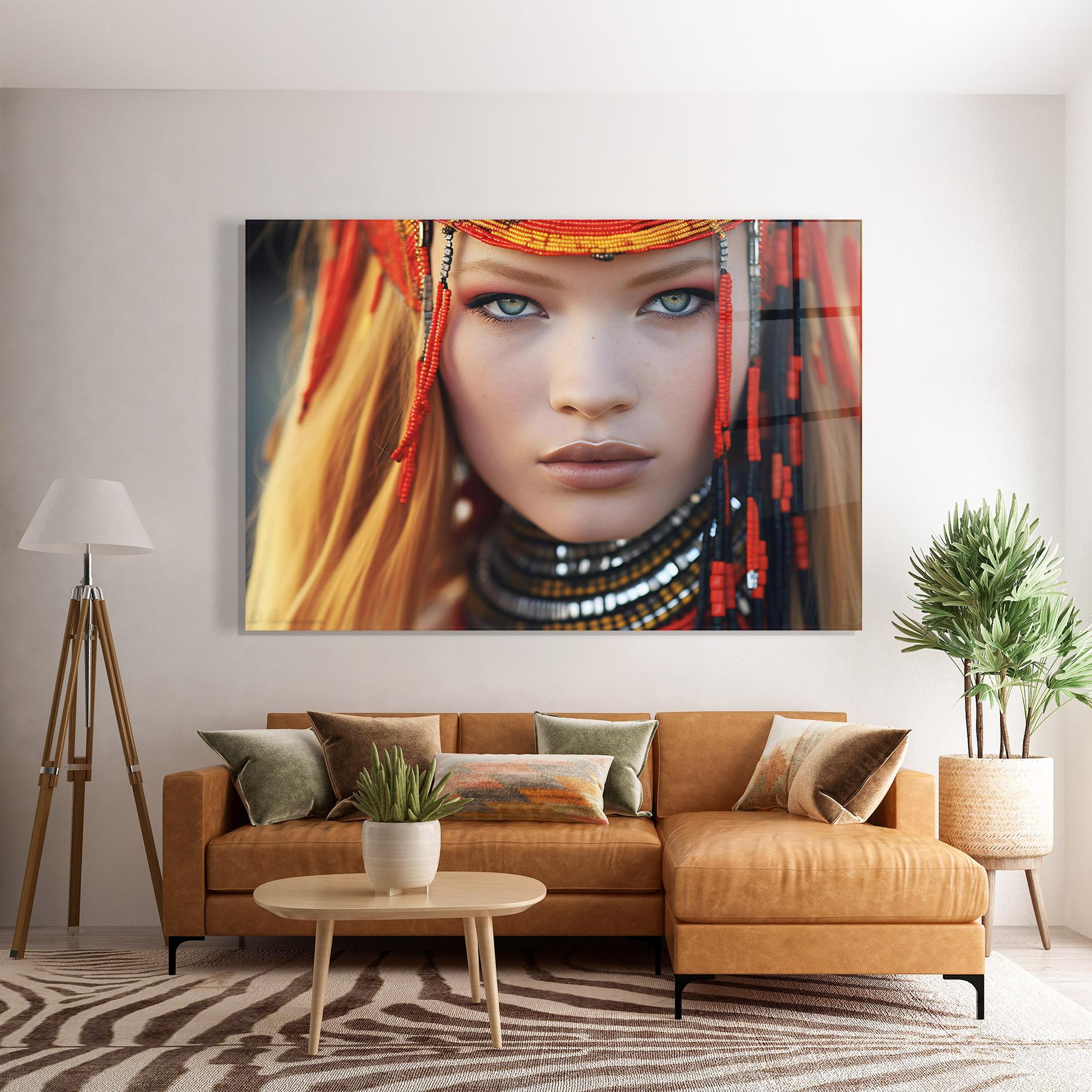 Tablou Sticla Closeup Portrait Pretty Eyes mockup 7